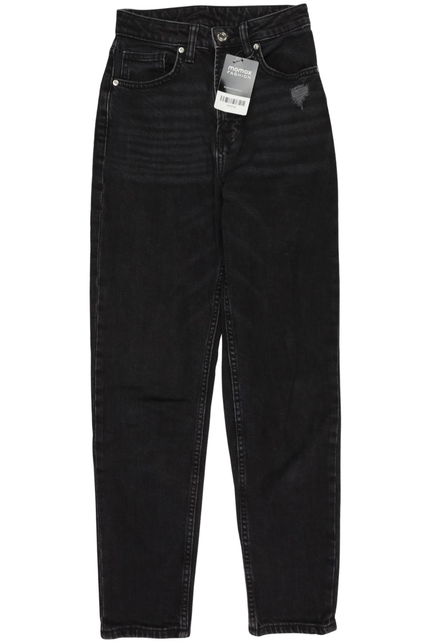 

bershka Damen Jeans, schwarz, Gr. 24