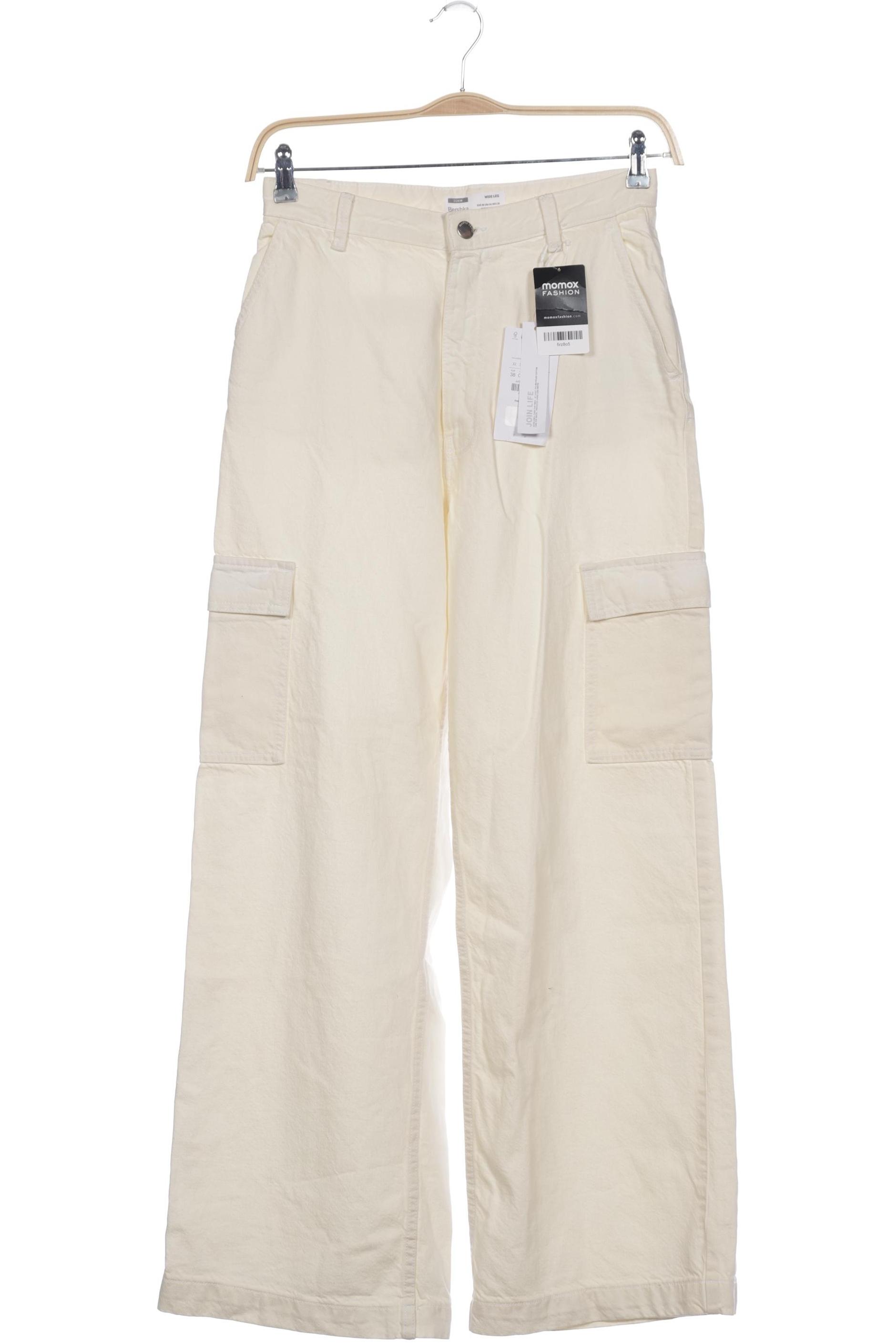 

bershka Damen Jeans, cremeweiß, Gr. 38