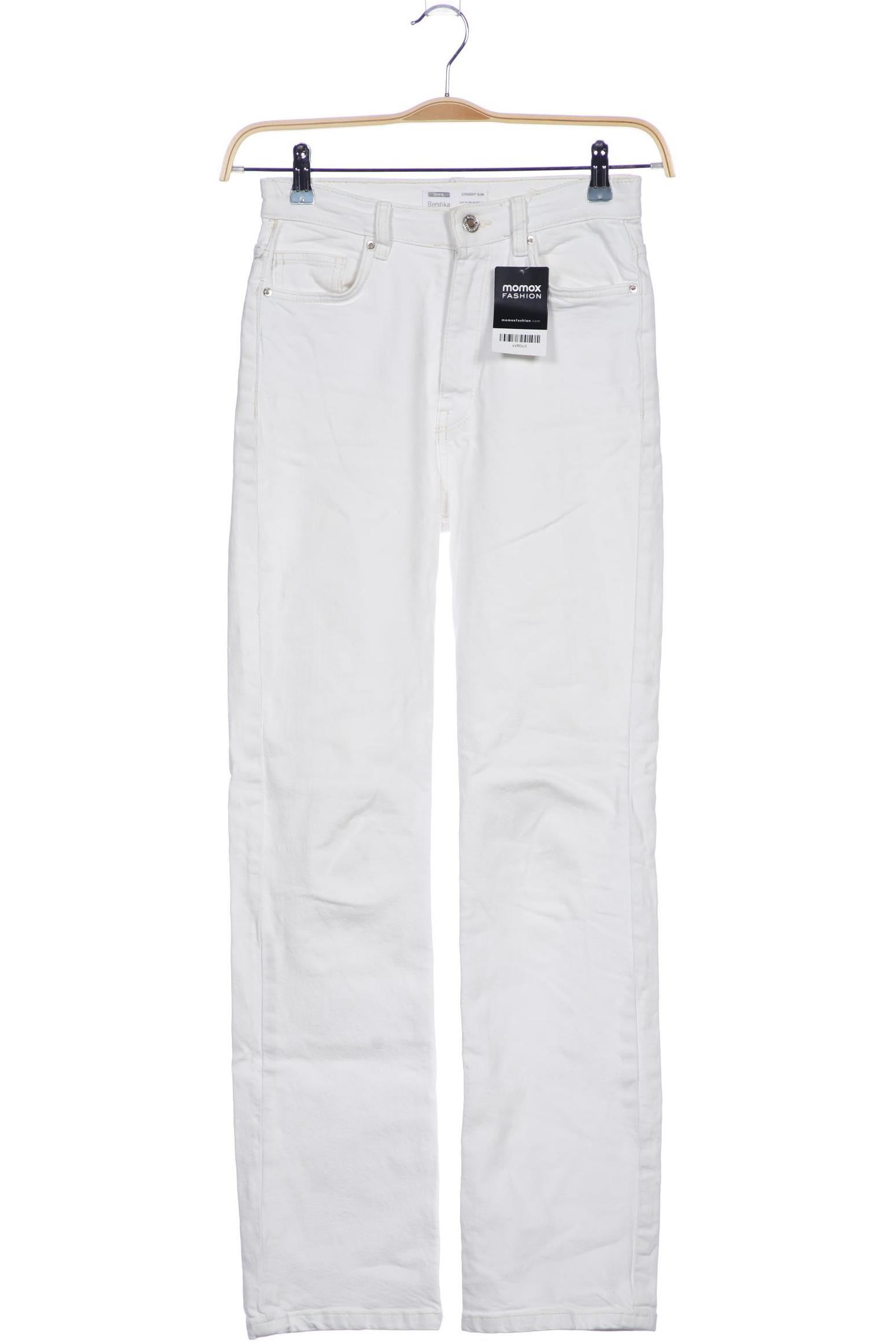 

bershka Damen Jeans, weiß, Gr. 36