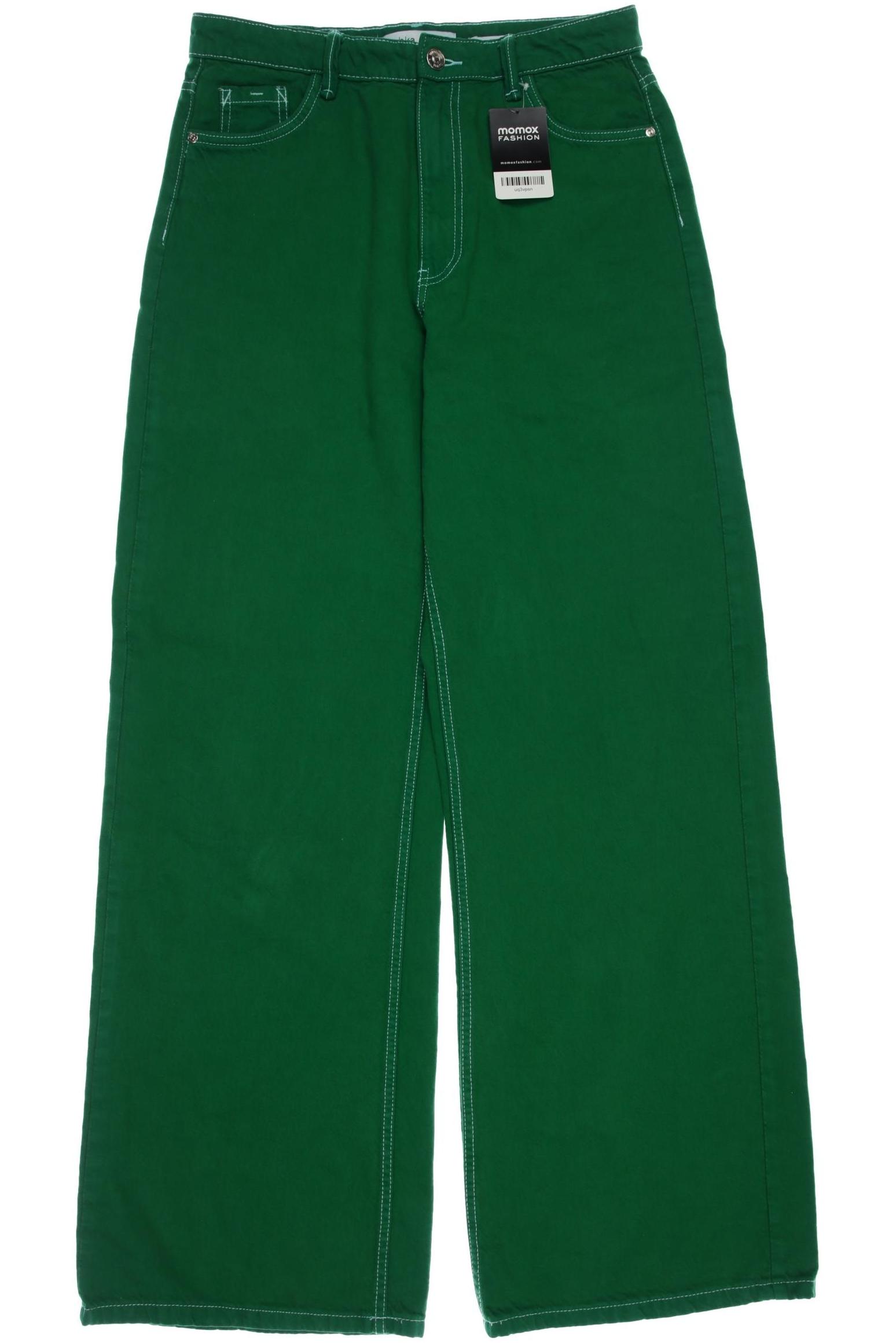 

bershka Damen Jeans, grün, Gr. 40