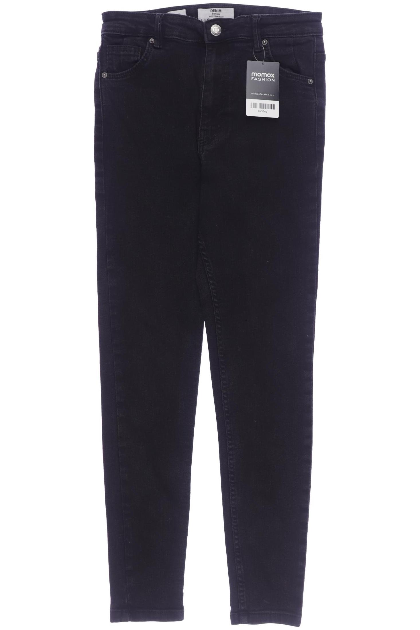 

bershka Damen Jeans, schwarz, Gr. 40