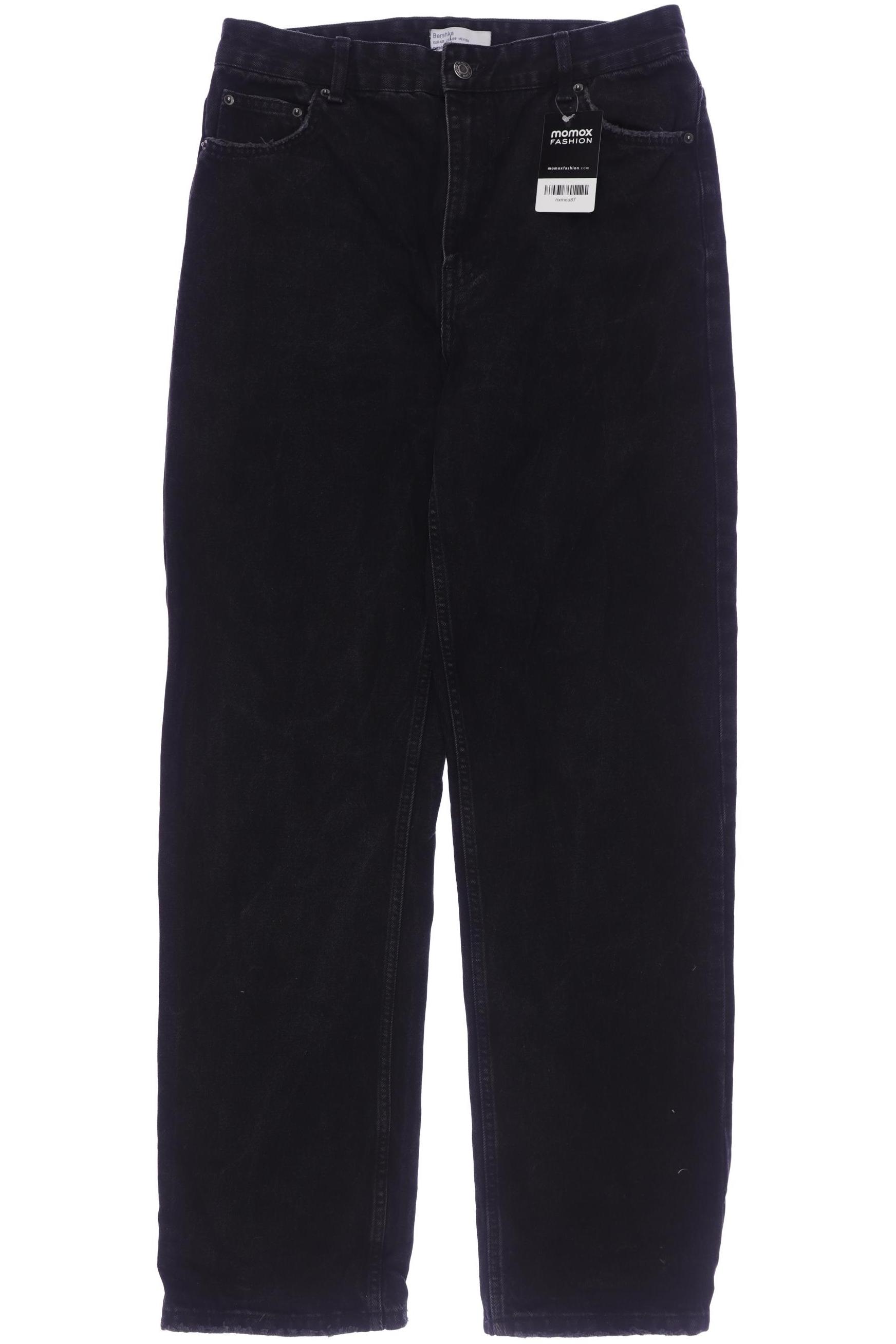 

bershka Damen Jeans, schwarz, Gr. 40