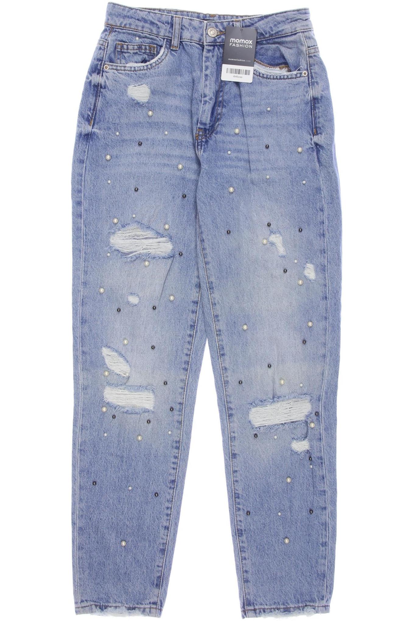 

bershka Damen Jeans, hellblau, Gr. 36