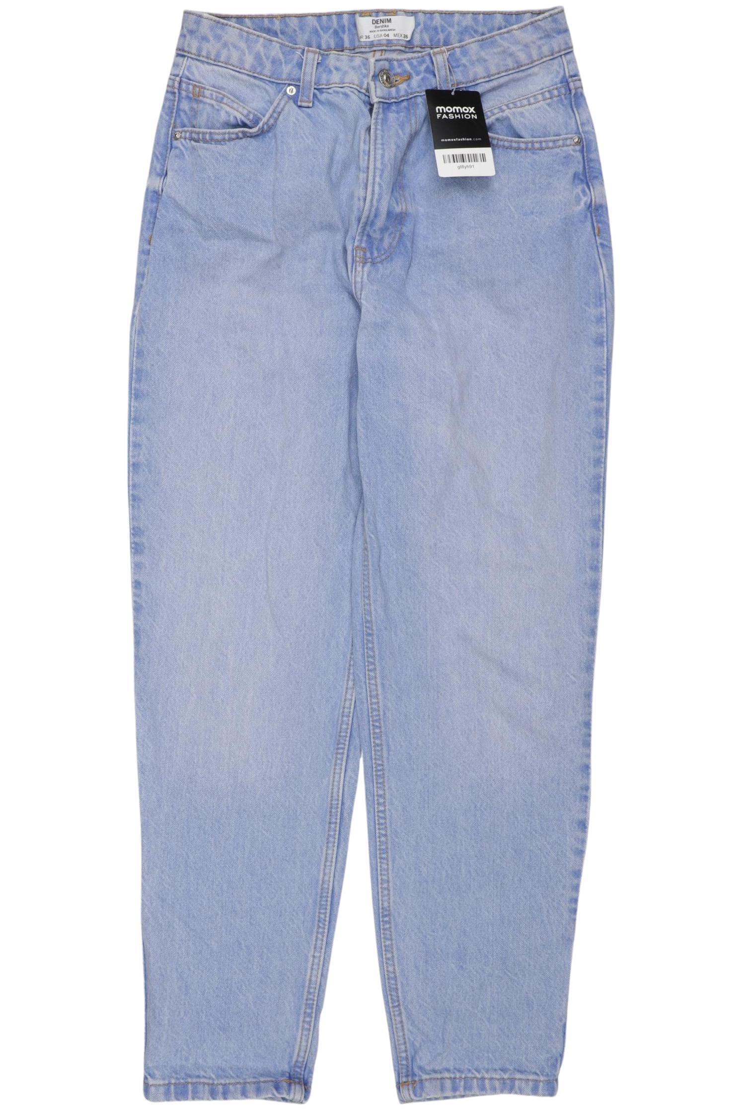

bershka Damen Jeans, hellblau, Gr. 36