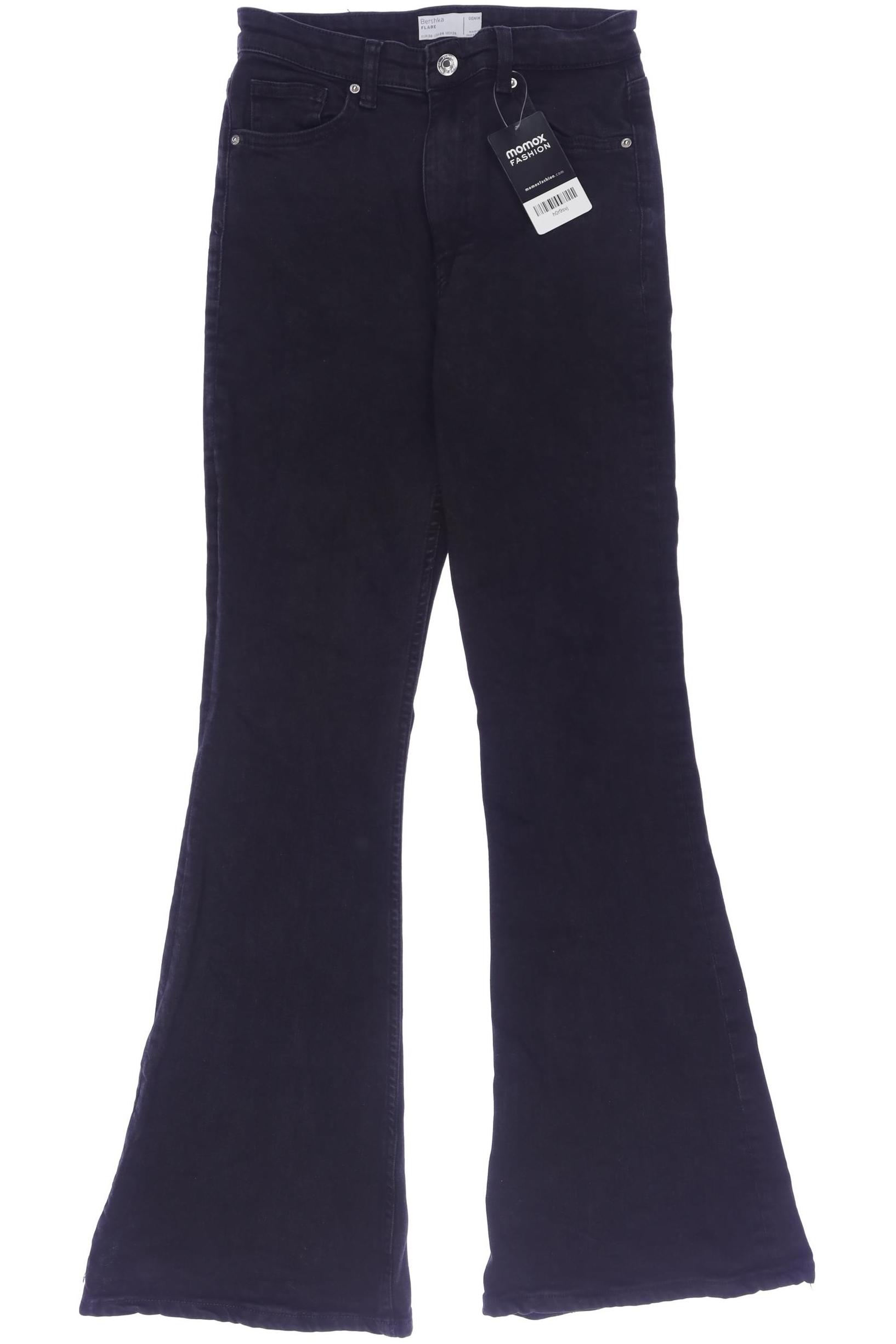 

bershka Damen Jeans, schwarz, Gr. 36