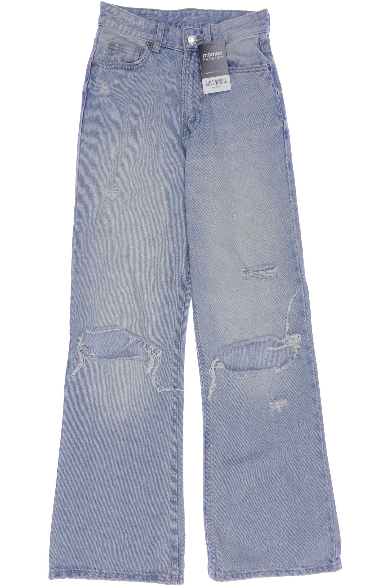 

bershka Damen Jeans, hellblau, Gr. 24