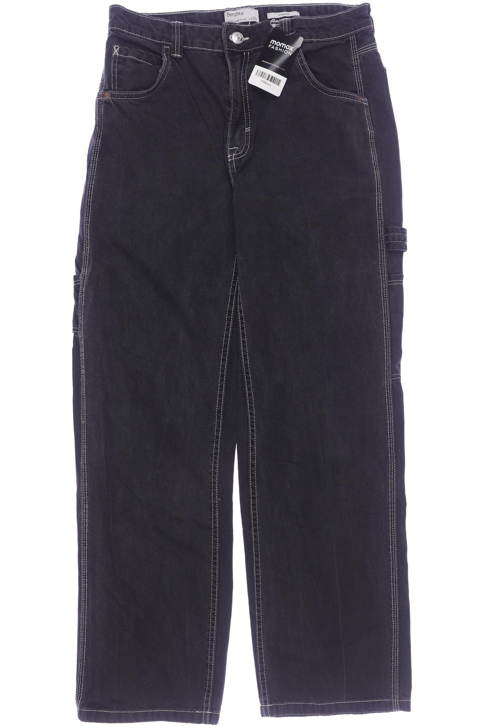 

bershka Damen Jeans, schwarz, Gr. 38