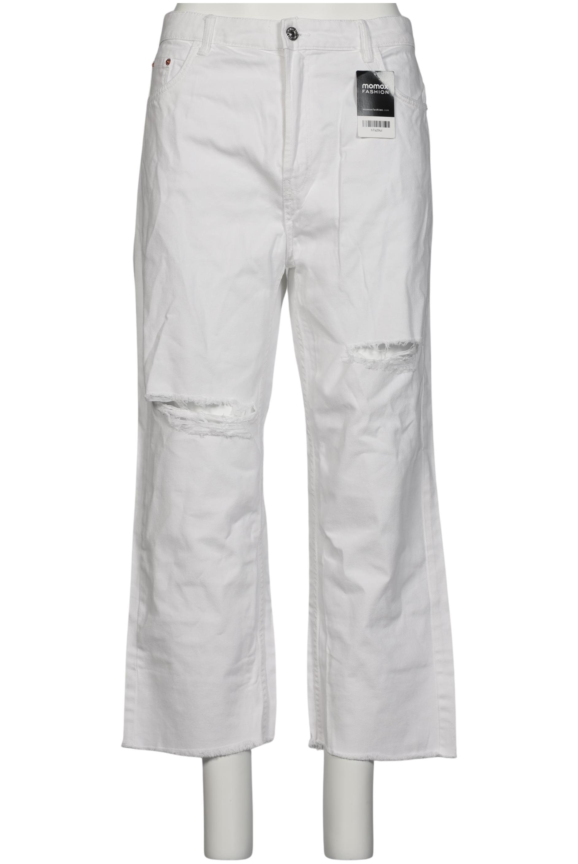 

bershka Damen Jeans, weiß, Gr. 36
