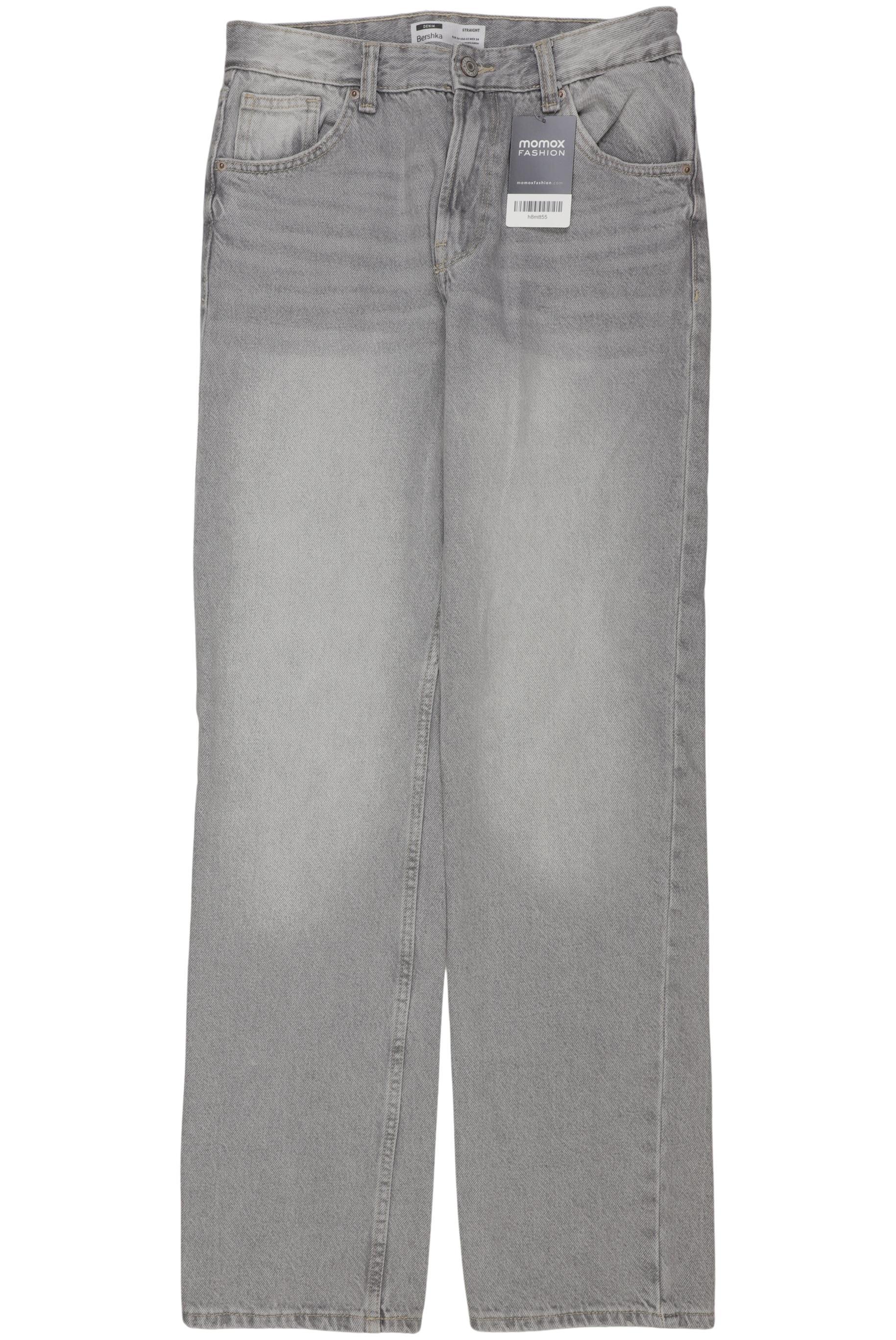 

bershka Damen Jeans, grau, Gr. 34