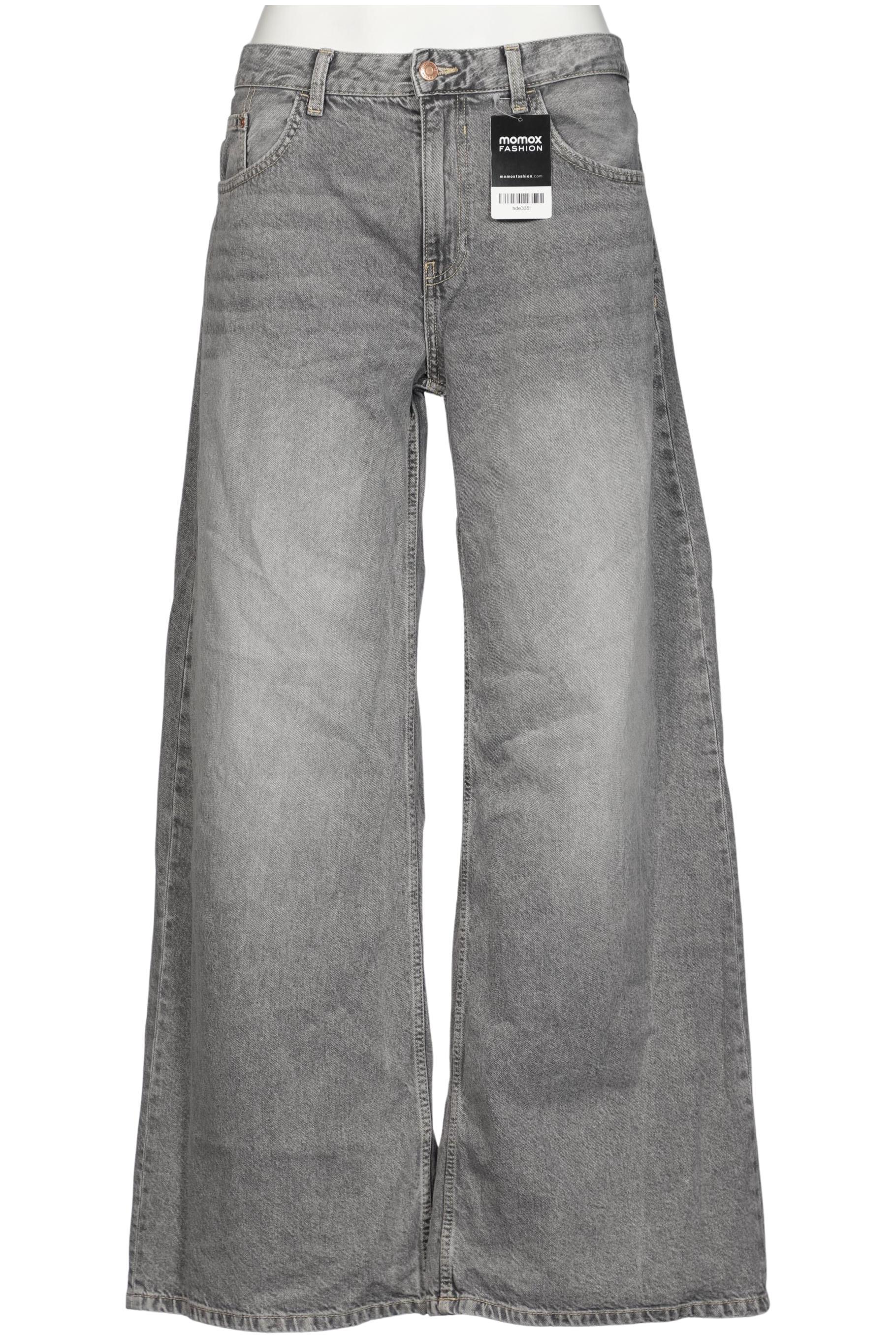 

bershka Damen Jeans, grau, Gr. 42