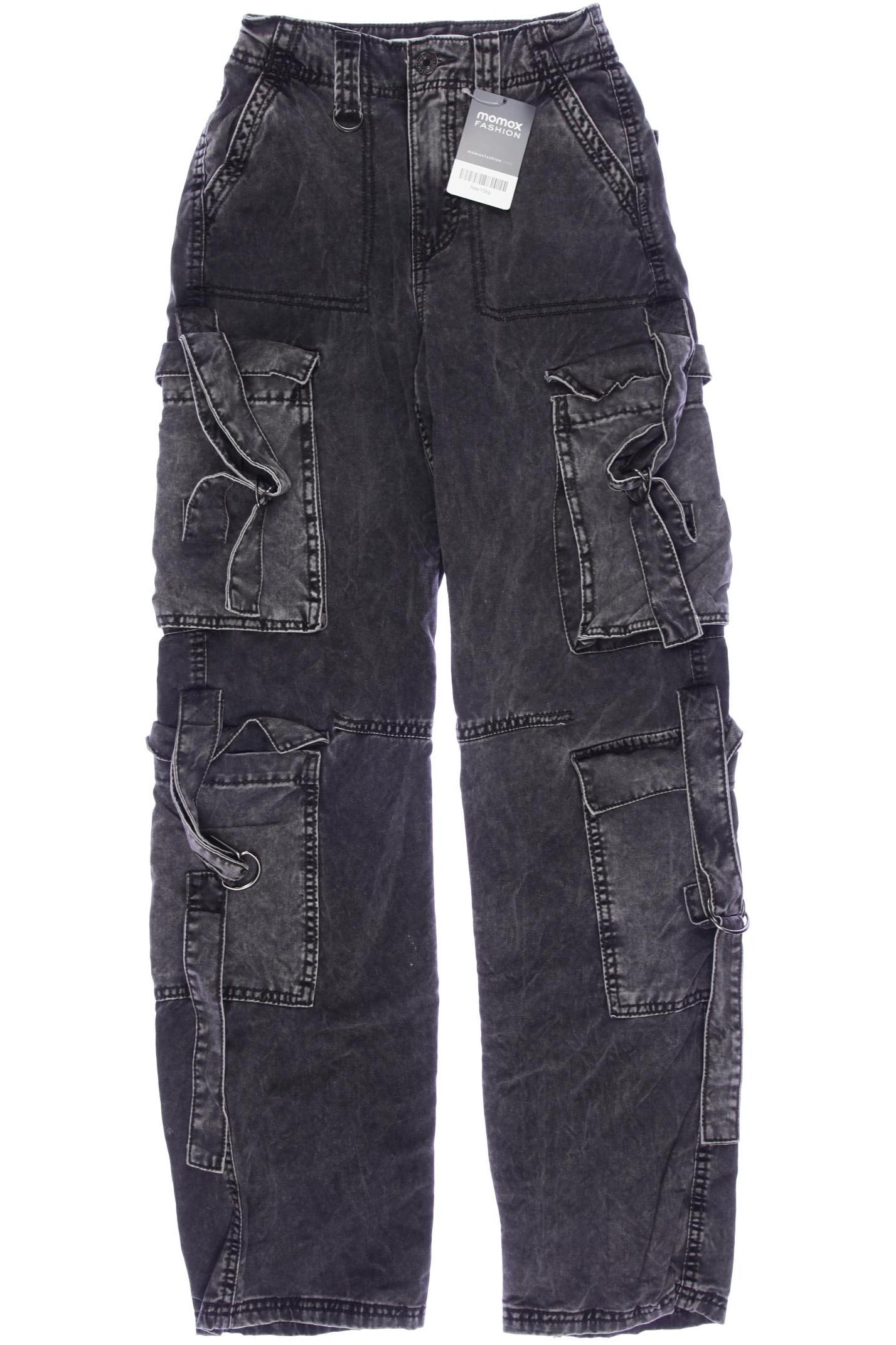 

bershka Damen Jeans, grau, Gr. 32