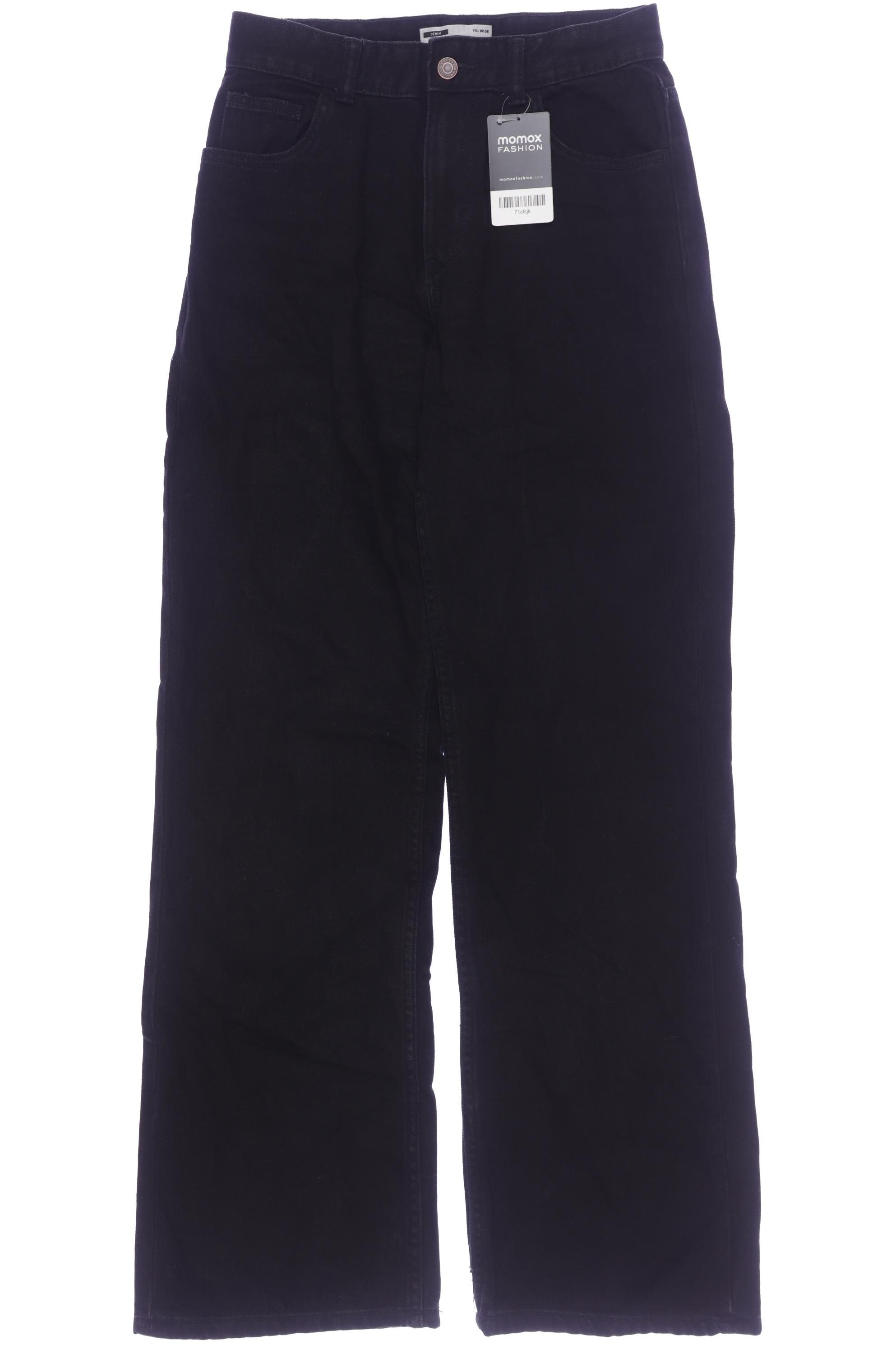 

bershka Damen Jeans, schwarz, Gr. 36