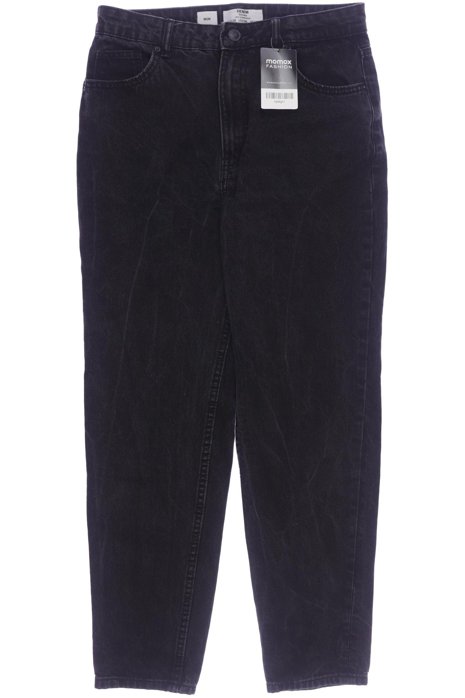 

bershka Damen Jeans, schwarz, Gr. 38