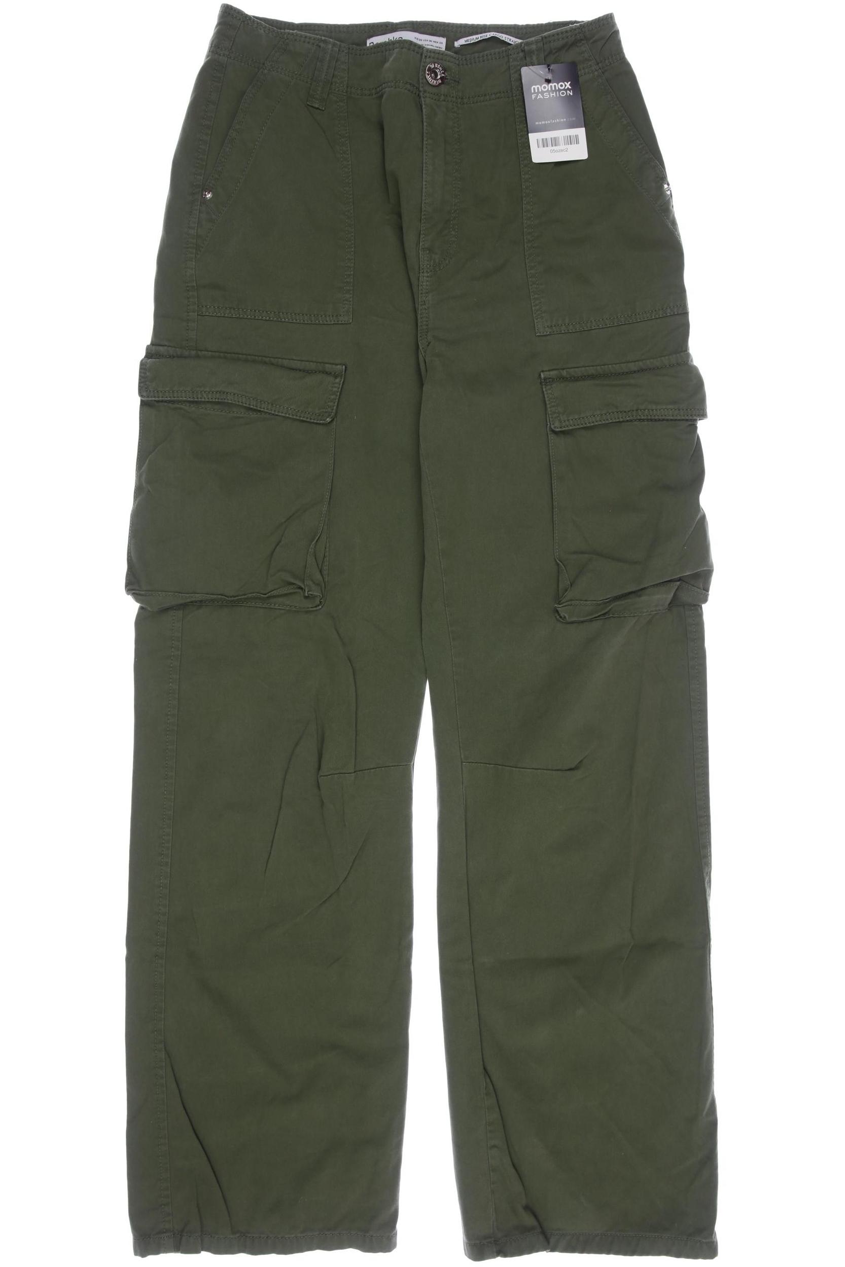 

bershka Damen Jeans, grün, Gr. 38