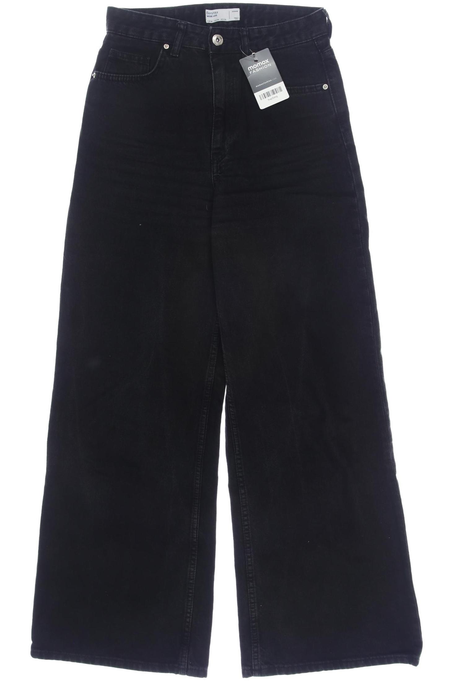 

bershka Damen Jeans, schwarz, Gr. 36