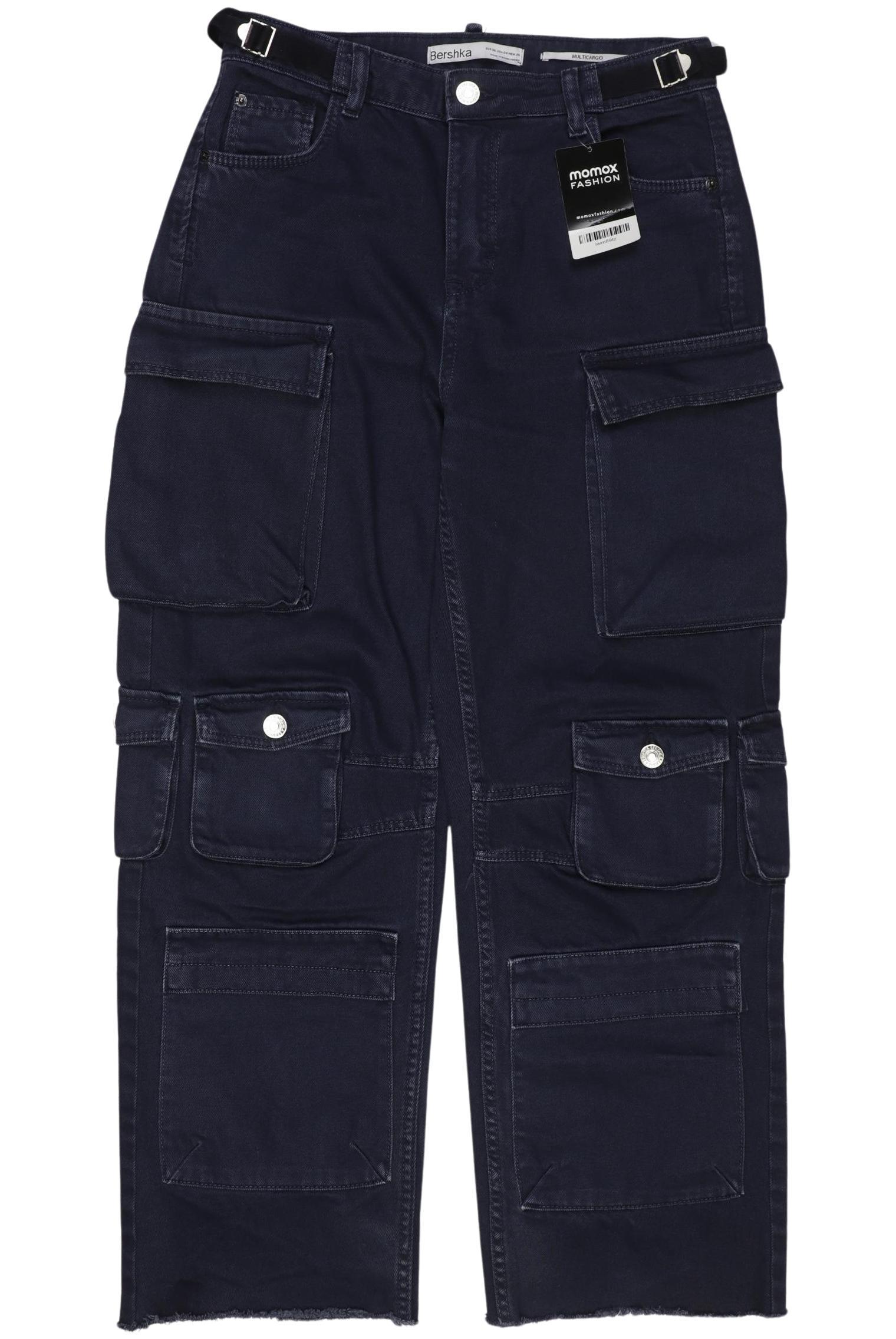 

bershka Damen Jeans, marineblau, Gr. 36