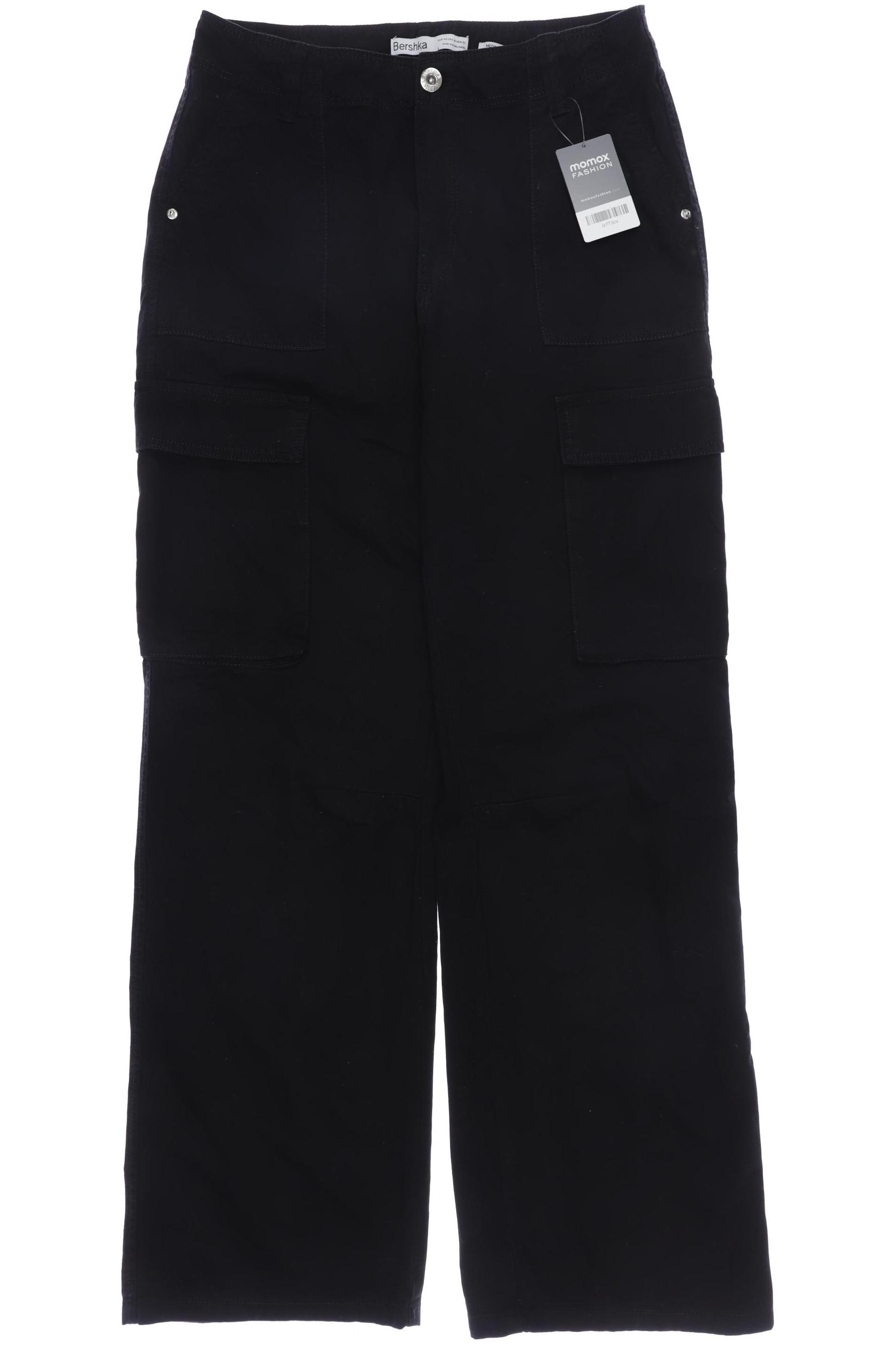 

bershka Damen Jeans, schwarz, Gr. 40