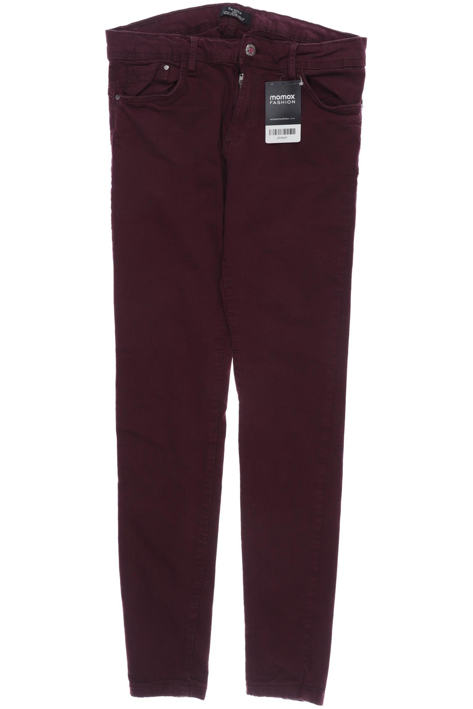 

bershka Damen Jeans, bordeaux, Gr. 40