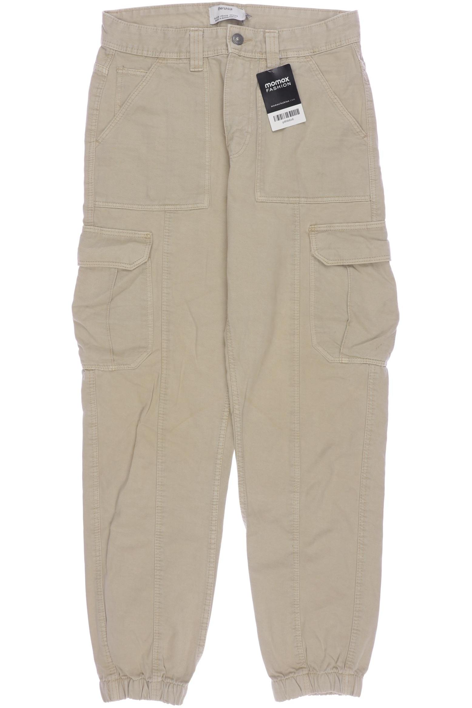 

bershka Damen Jeans, beige, Gr. 29