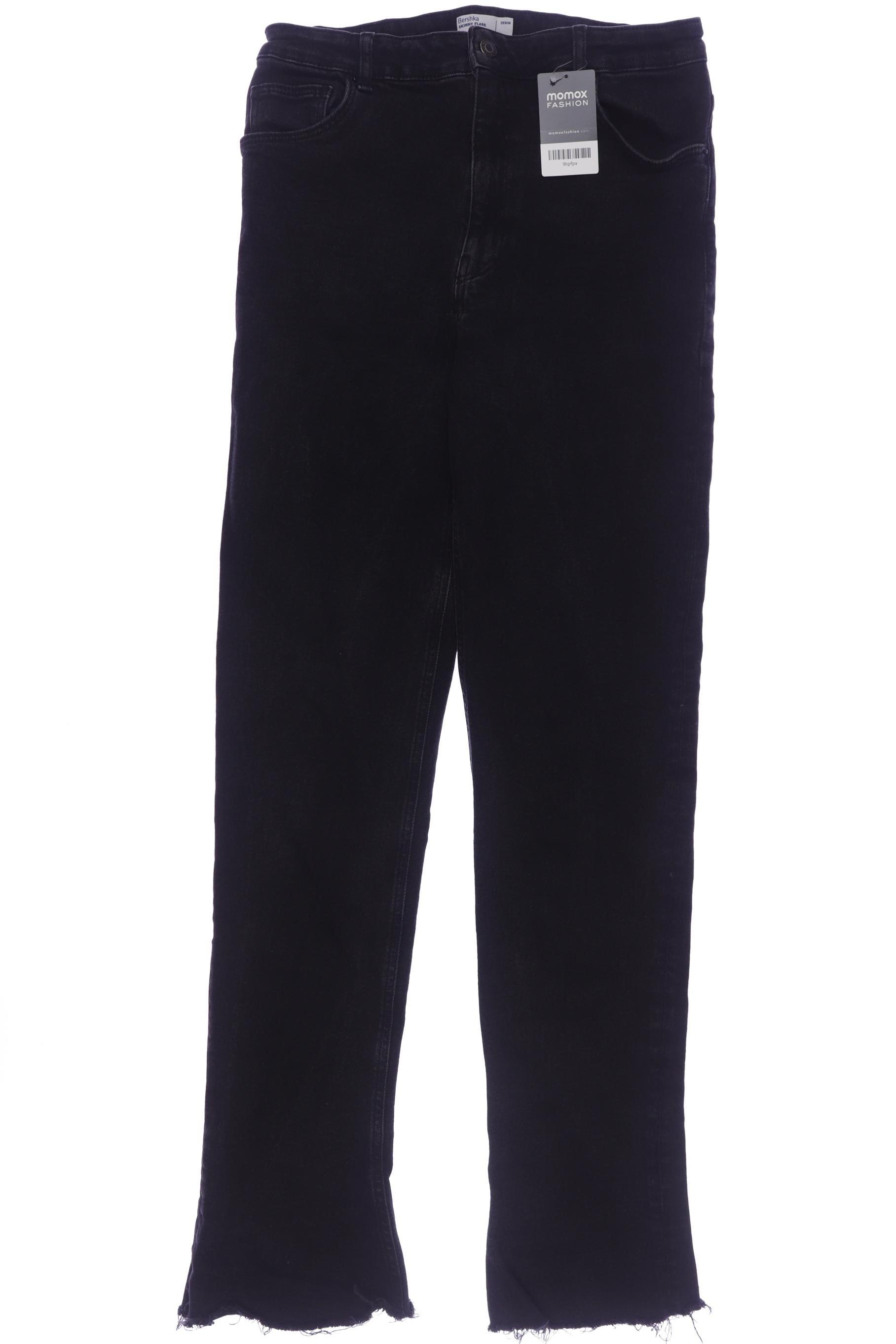 

bershka Damen Jeans, schwarz, Gr. 42