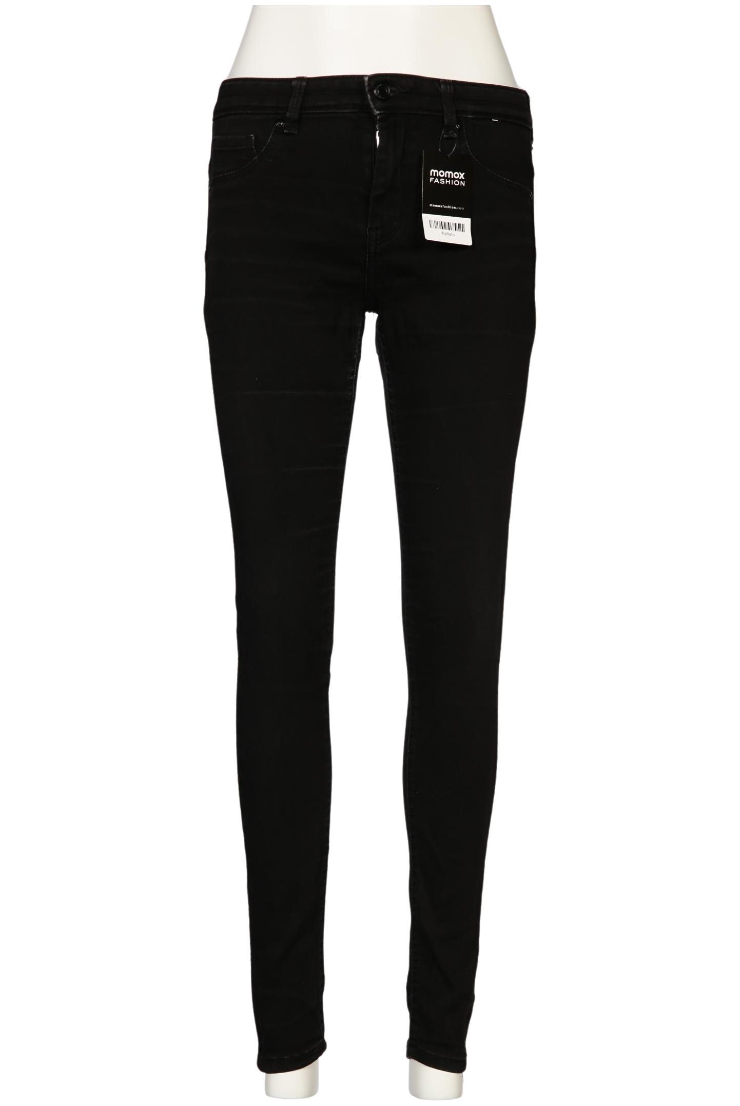 

bershka Damen Jeans, schwarz, Gr. 38