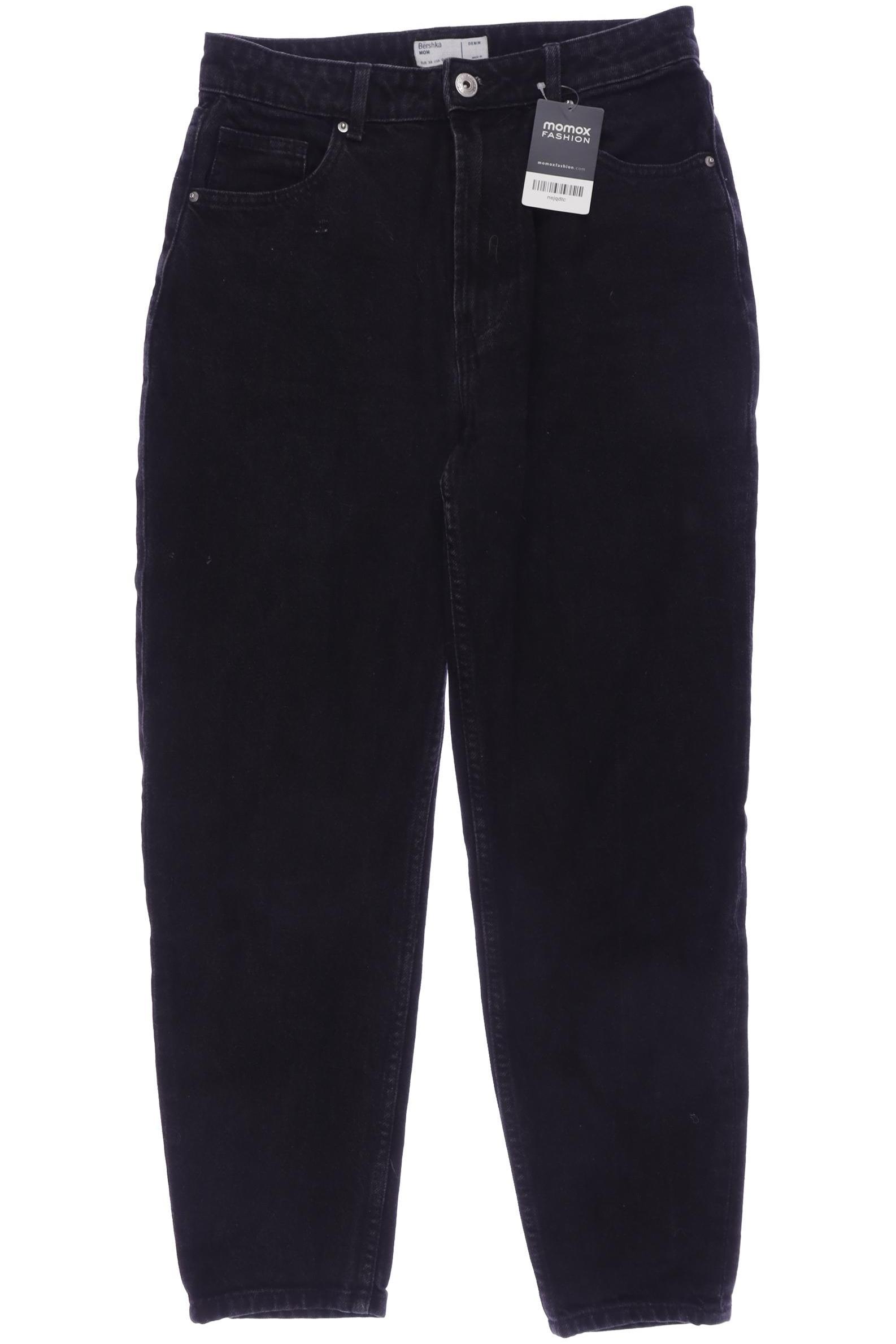 

bershka Damen Jeans, schwarz, Gr. 38
