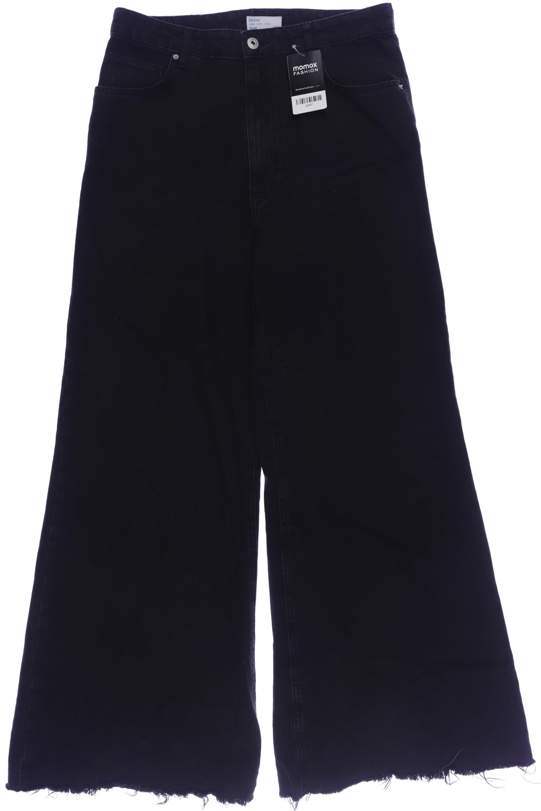 

bershka Damen Jeans, schwarz, Gr. 42
