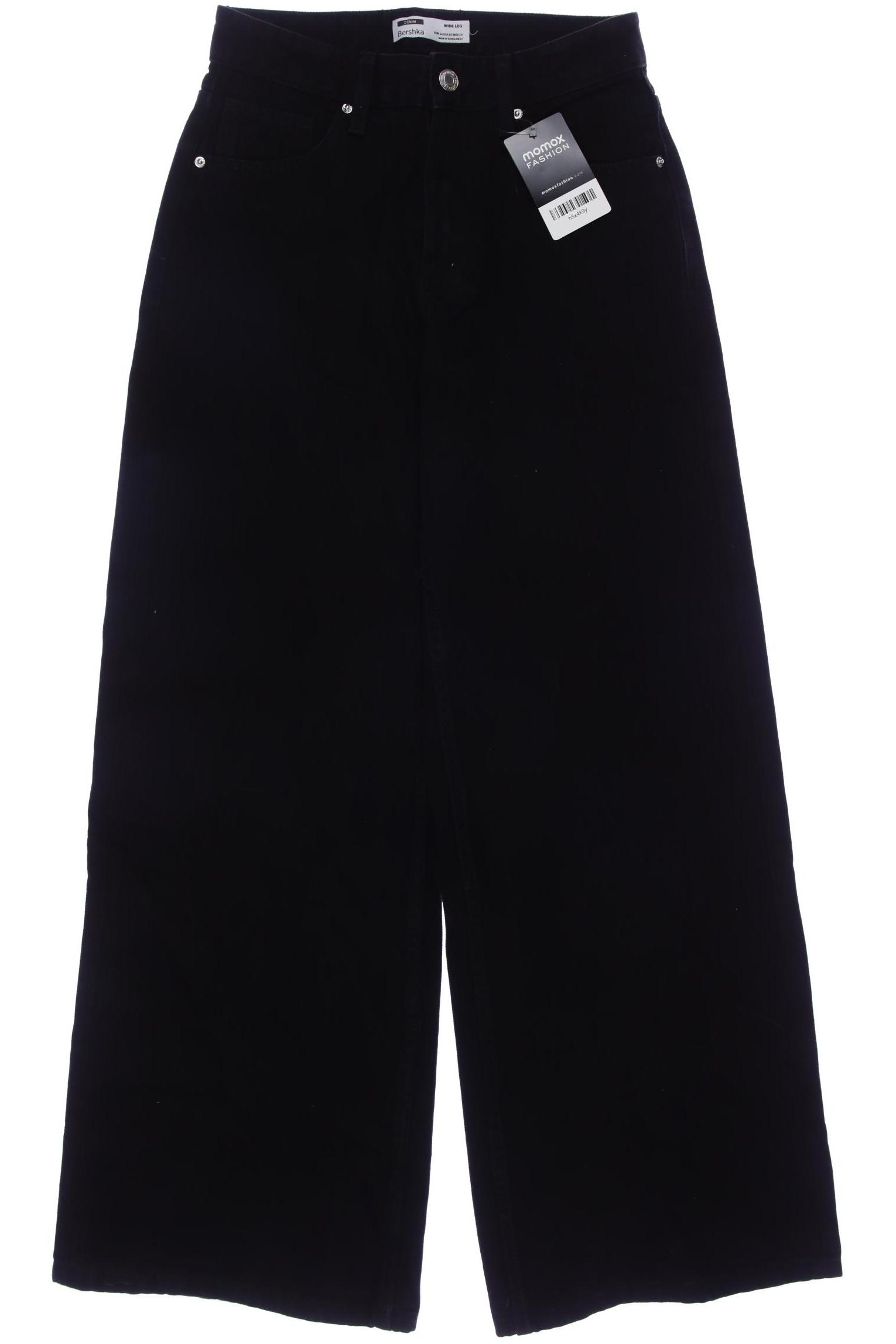 

bershka Damen Jeans, schwarz, Gr. 34