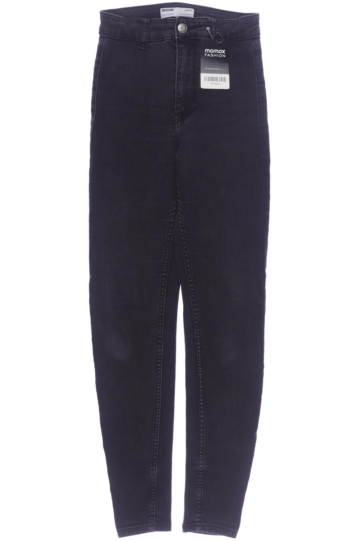 

bershka Damen Jeans, schwarz, Gr. 32