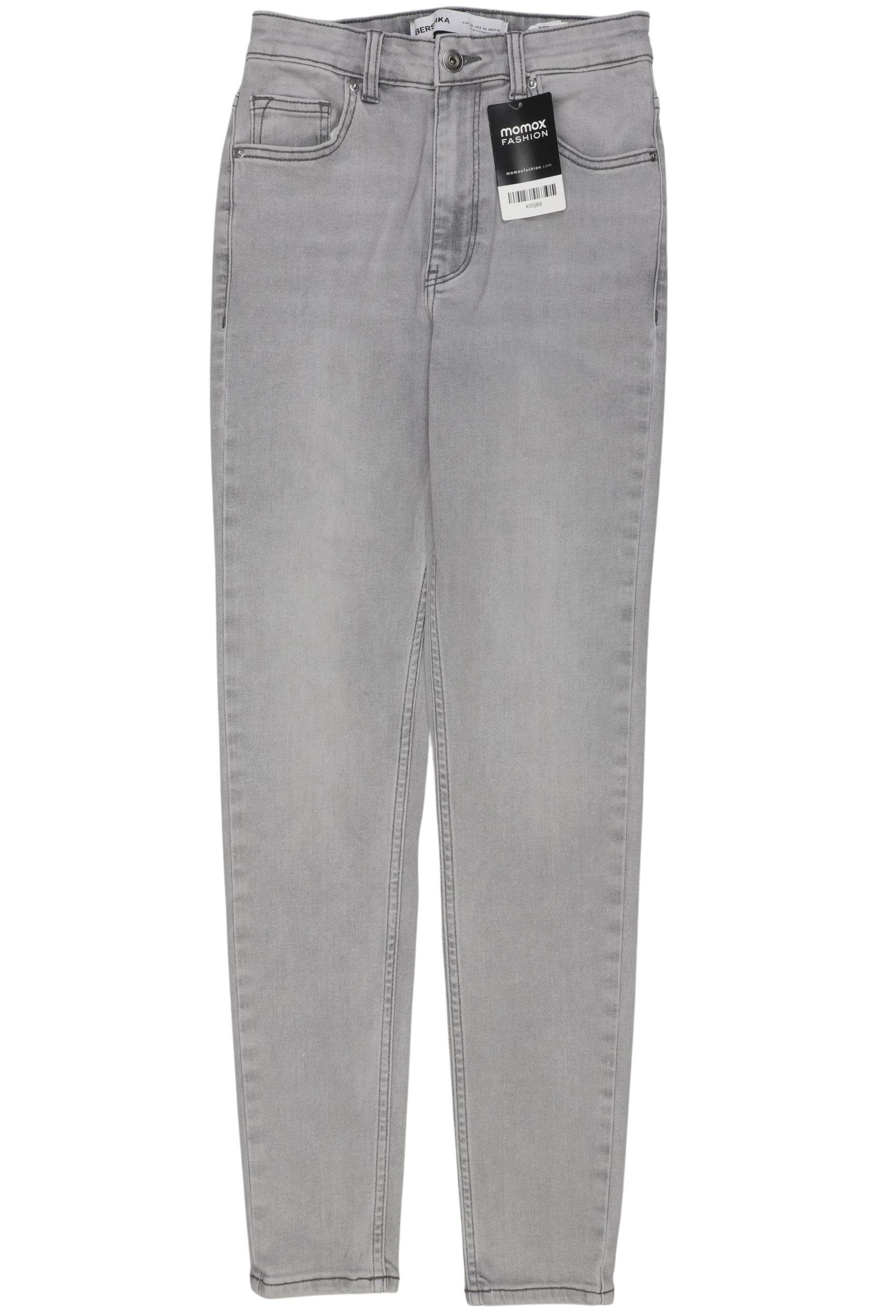 

bershka Damen Jeans, grau, Gr. 36
