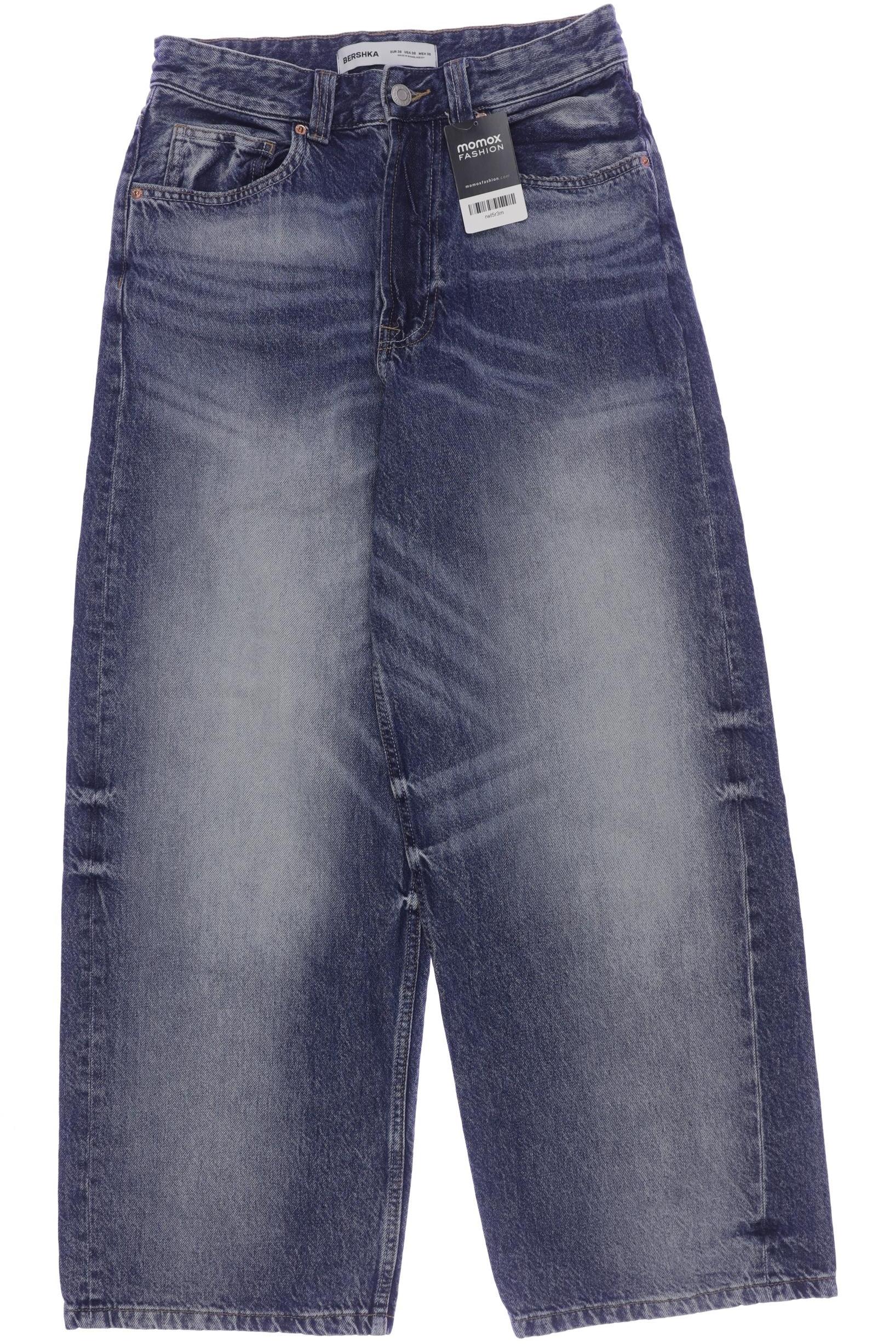

bershka Damen Jeans, marineblau, Gr. 38
