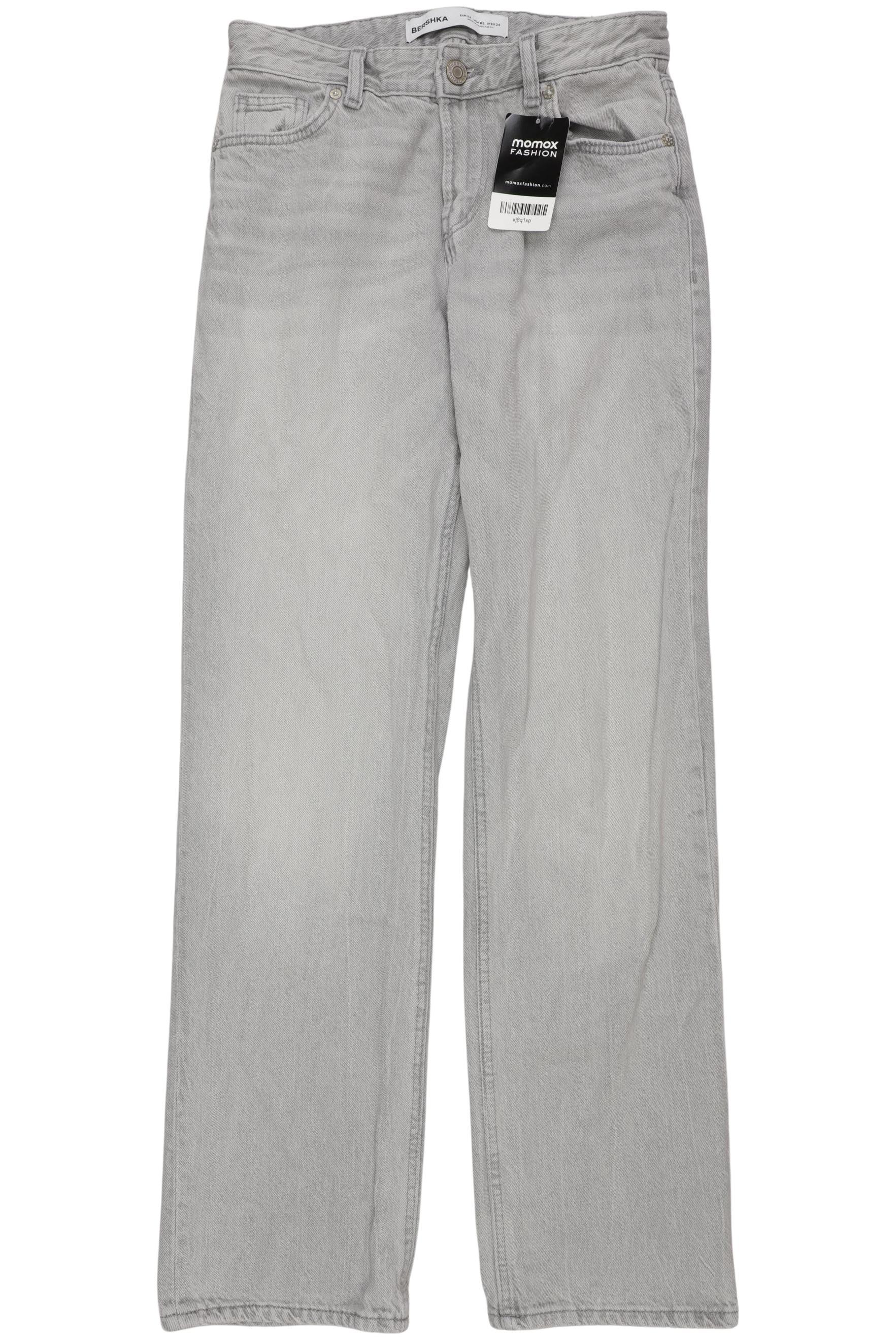 

bershka Damen Jeans, grau, Gr. 34