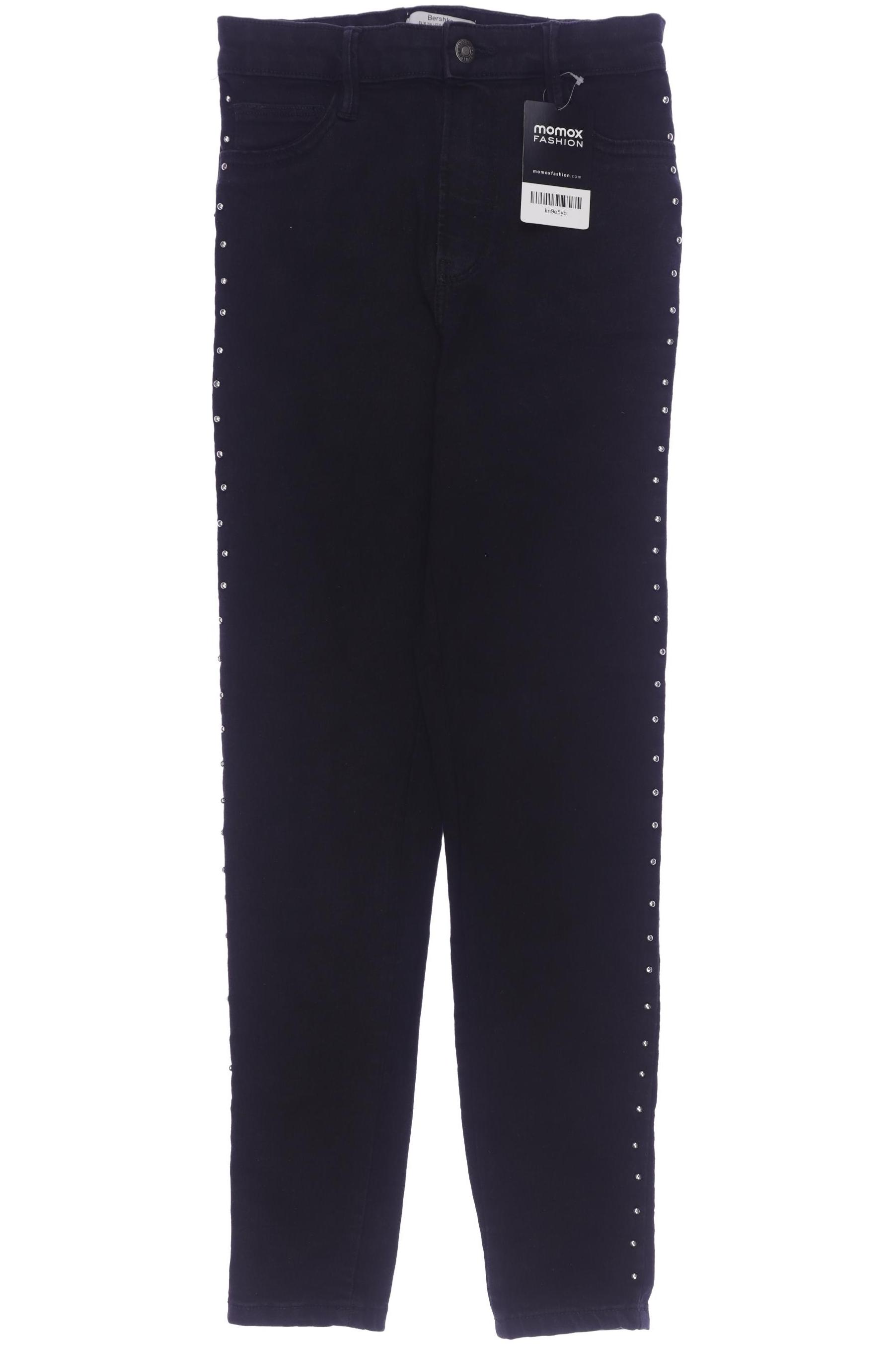 

bershka Damen Jeans, schwarz, Gr. 36