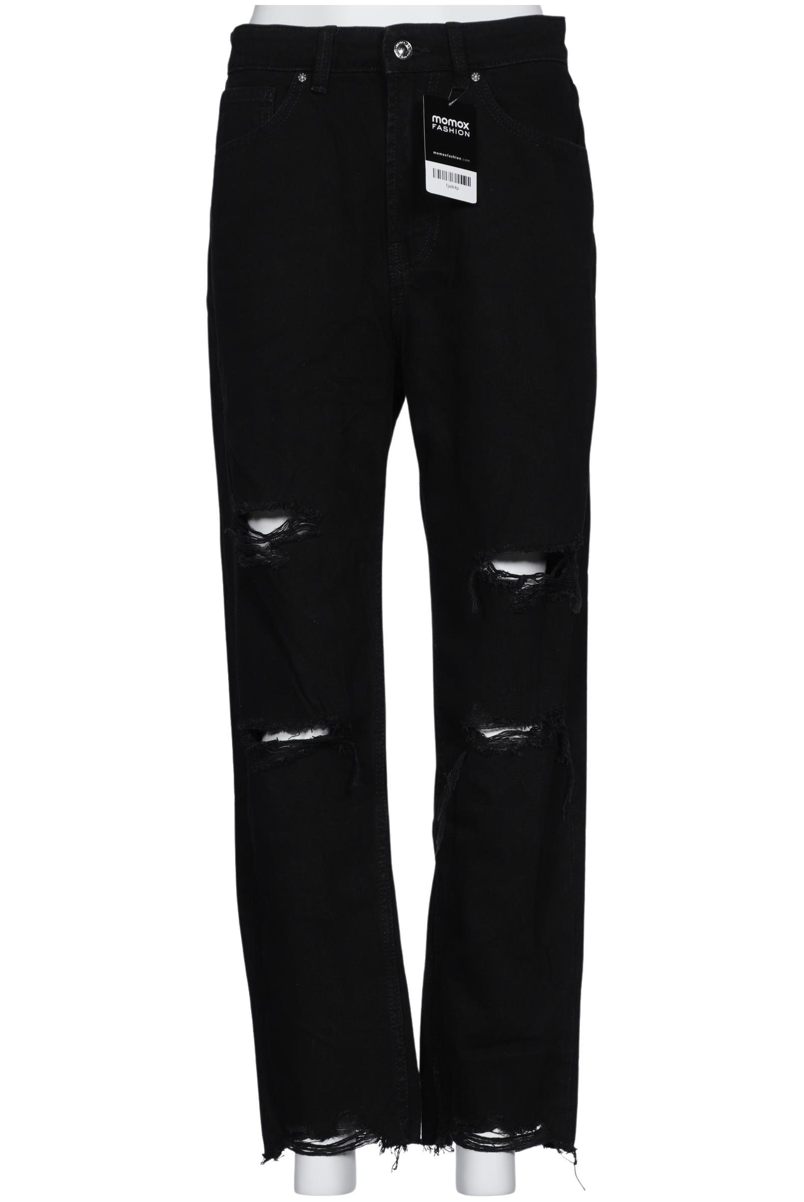 

bershka Damen Jeans, schwarz, Gr. 38