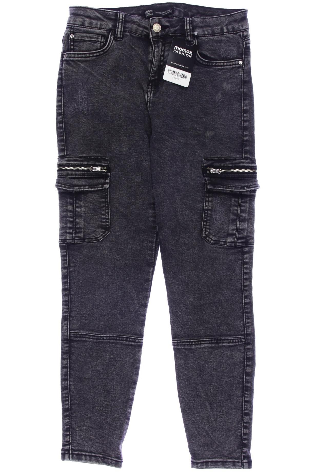 

bershka Damen Jeans, grau, Gr. 38