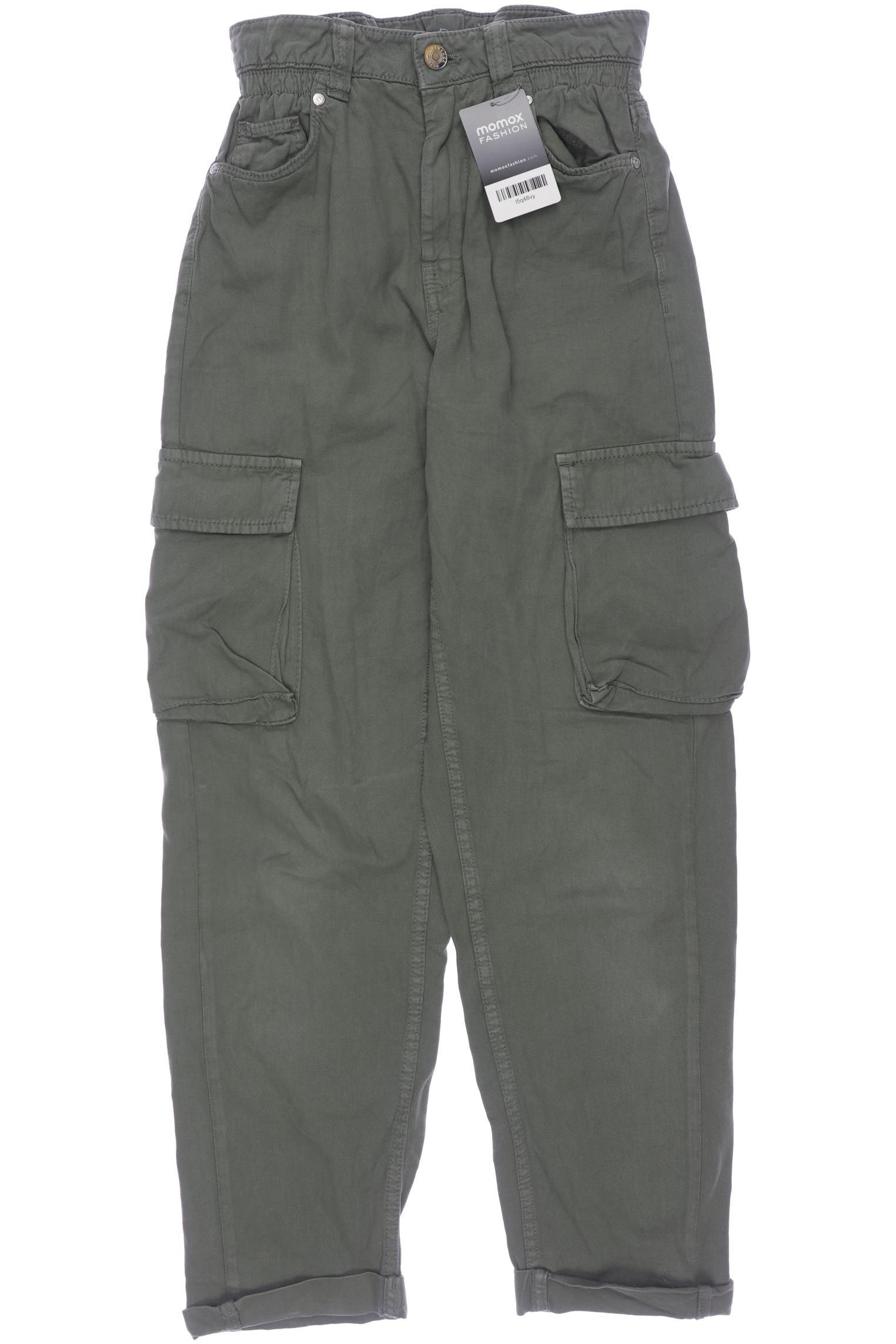 

bershka Damen Jeans, grün, Gr. 34