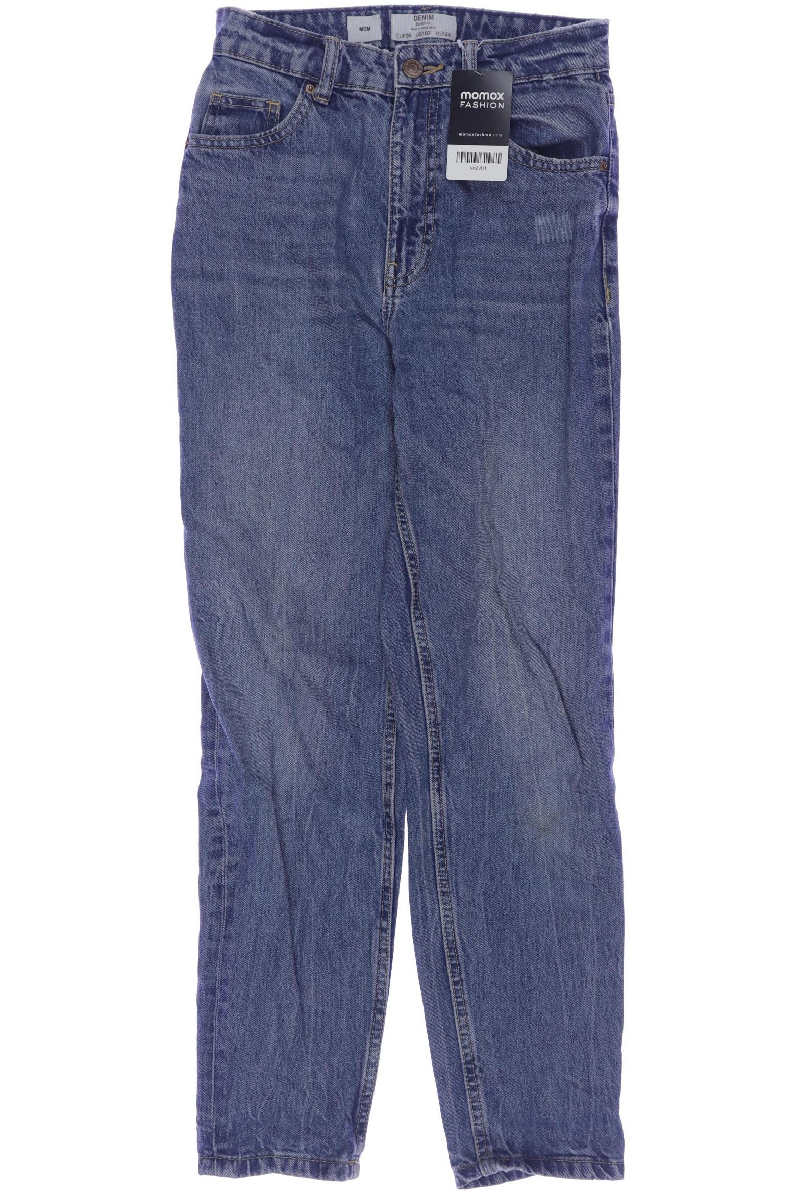 

bershka Damen Jeans, blau, Gr. 34
