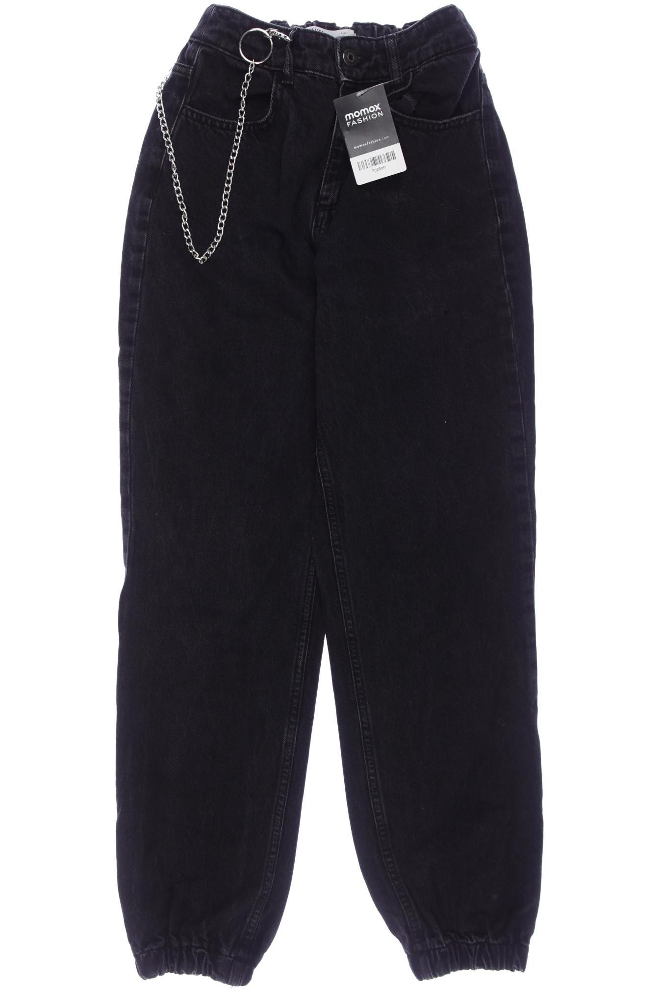 

bershka Damen Jeans, schwarz, Gr. 34