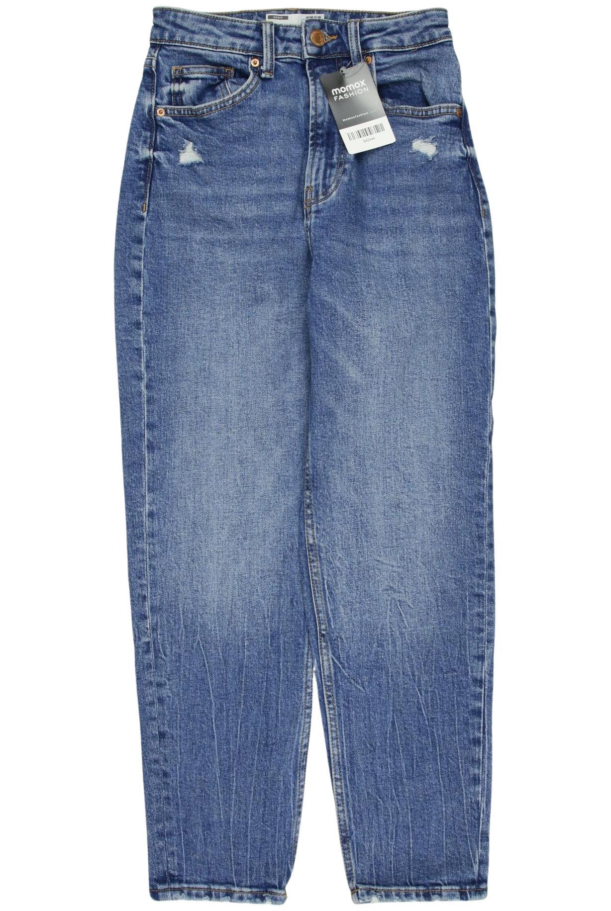 

bershka Damen Jeans, marineblau, Gr. 34