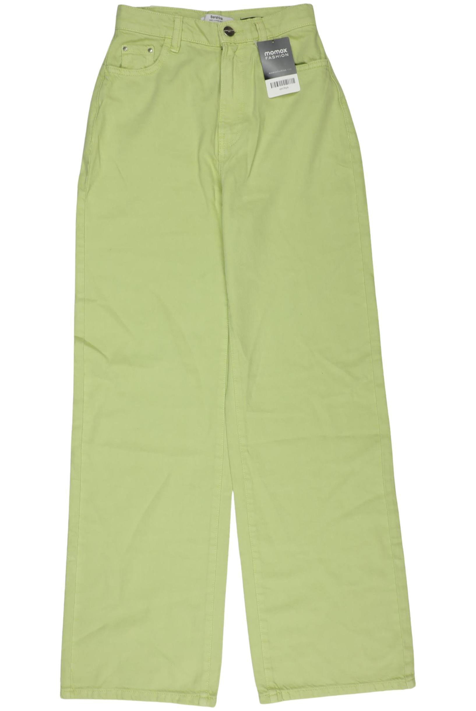 

bershka Damen Jeans, hellgrün, Gr. 34