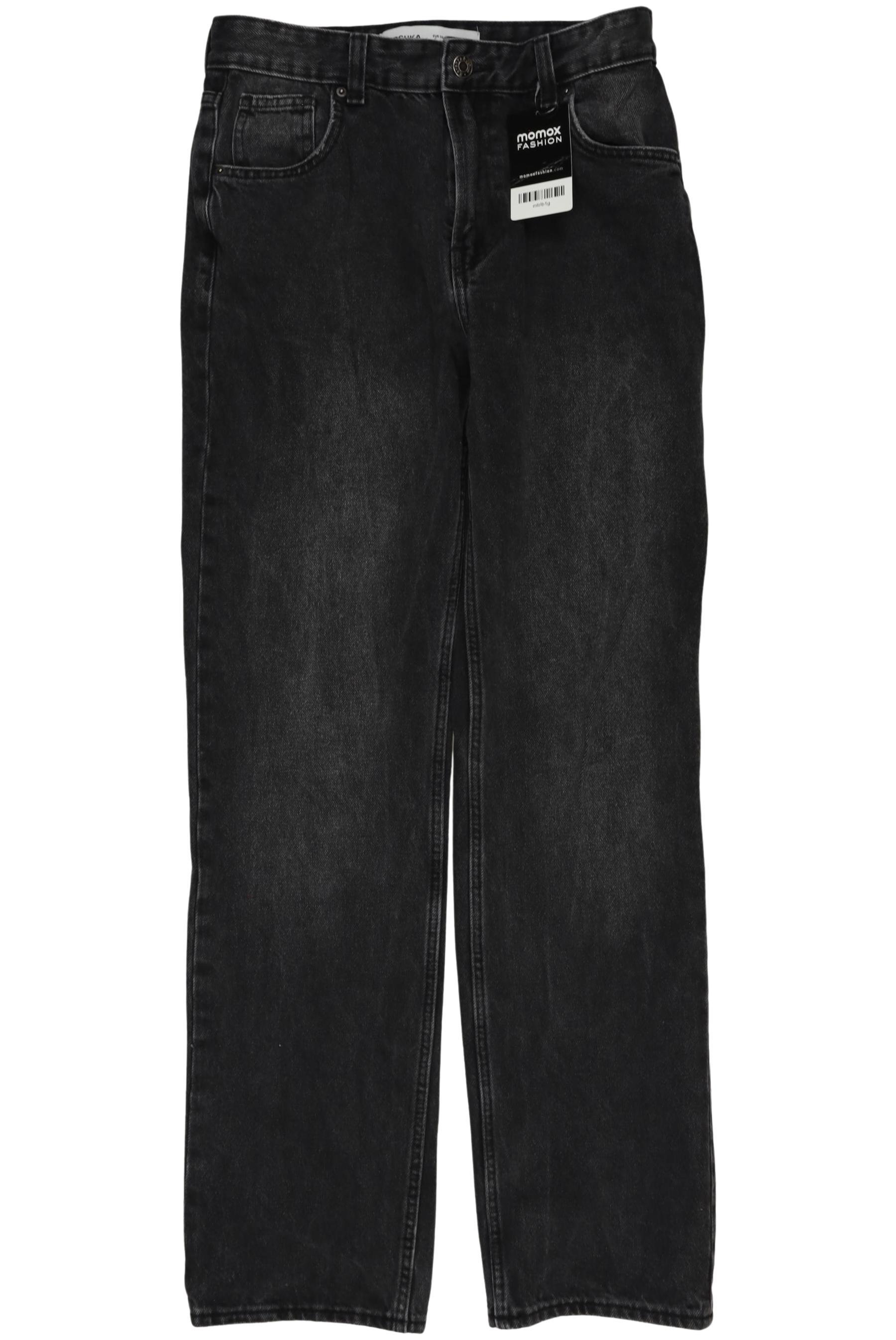 

bershka Damen Jeans, schwarz, Gr. 36