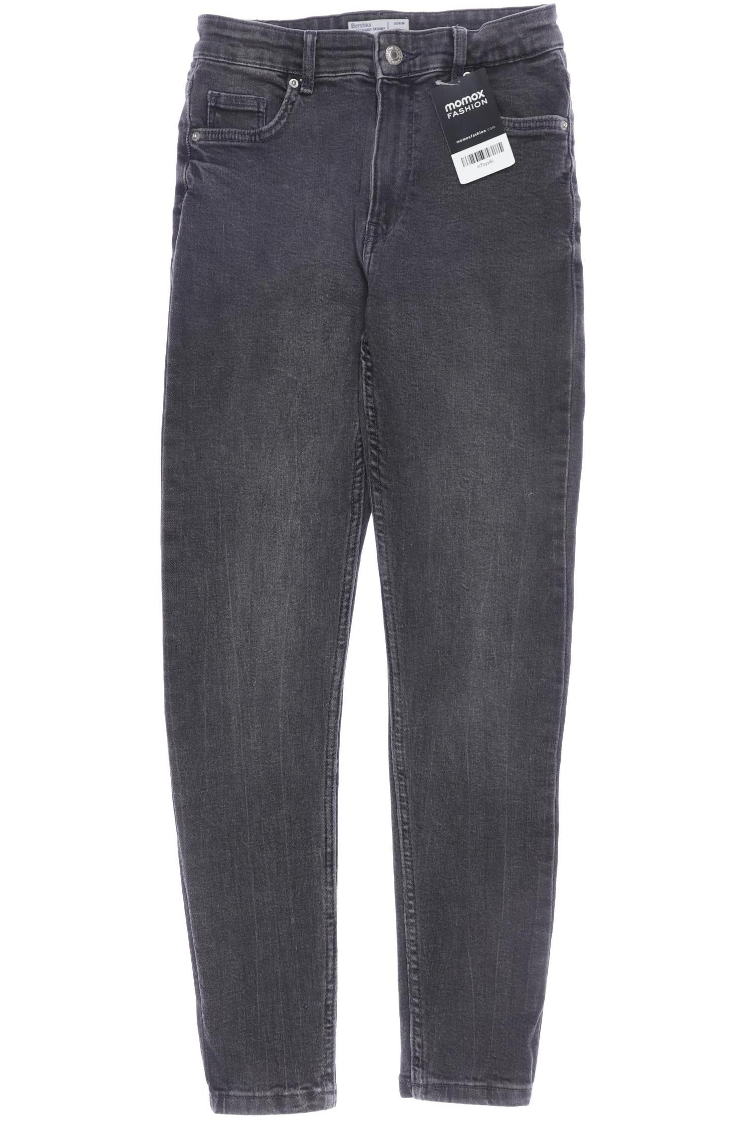 

bershka Damen Jeans, grau, Gr. 34