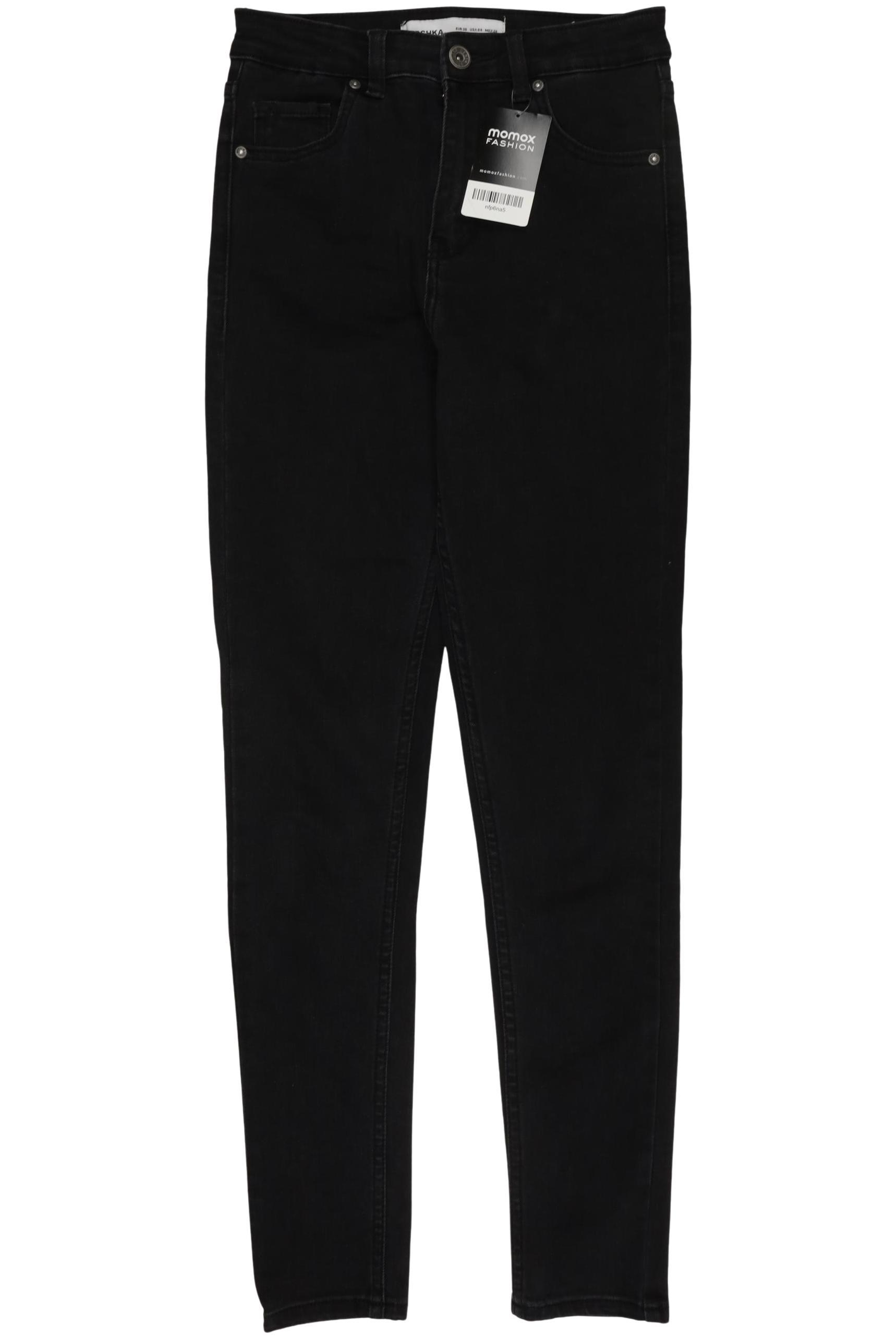 

bershka Damen Jeans, schwarz, Gr. 36