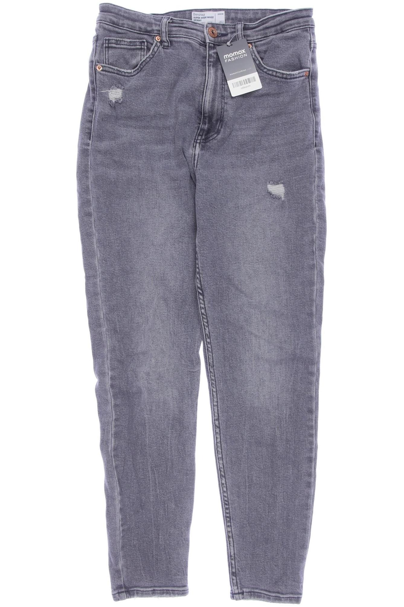 

bershka Damen Jeans, grau, Gr. 38
