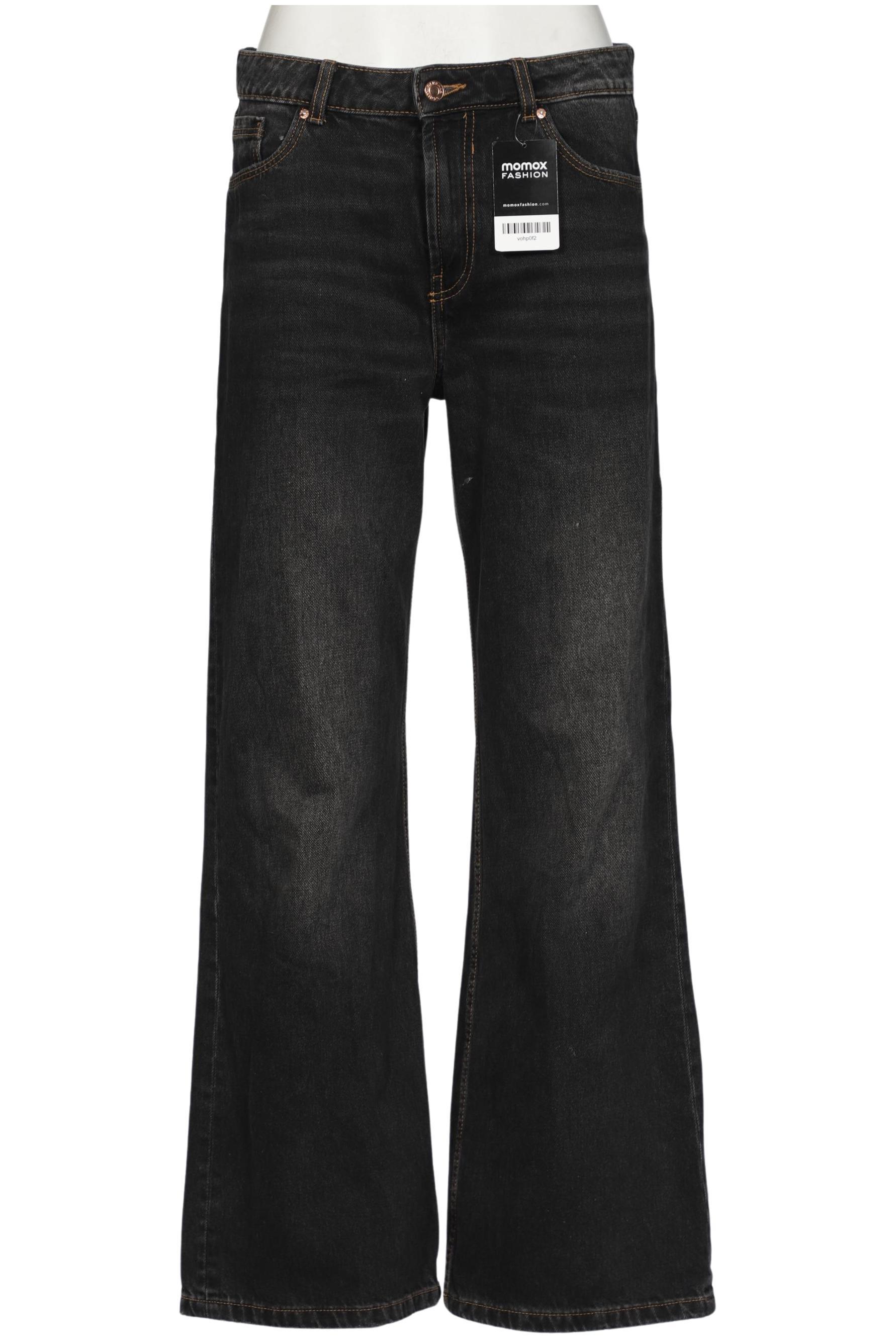 

bershka Damen Jeans, schwarz, Gr. 36