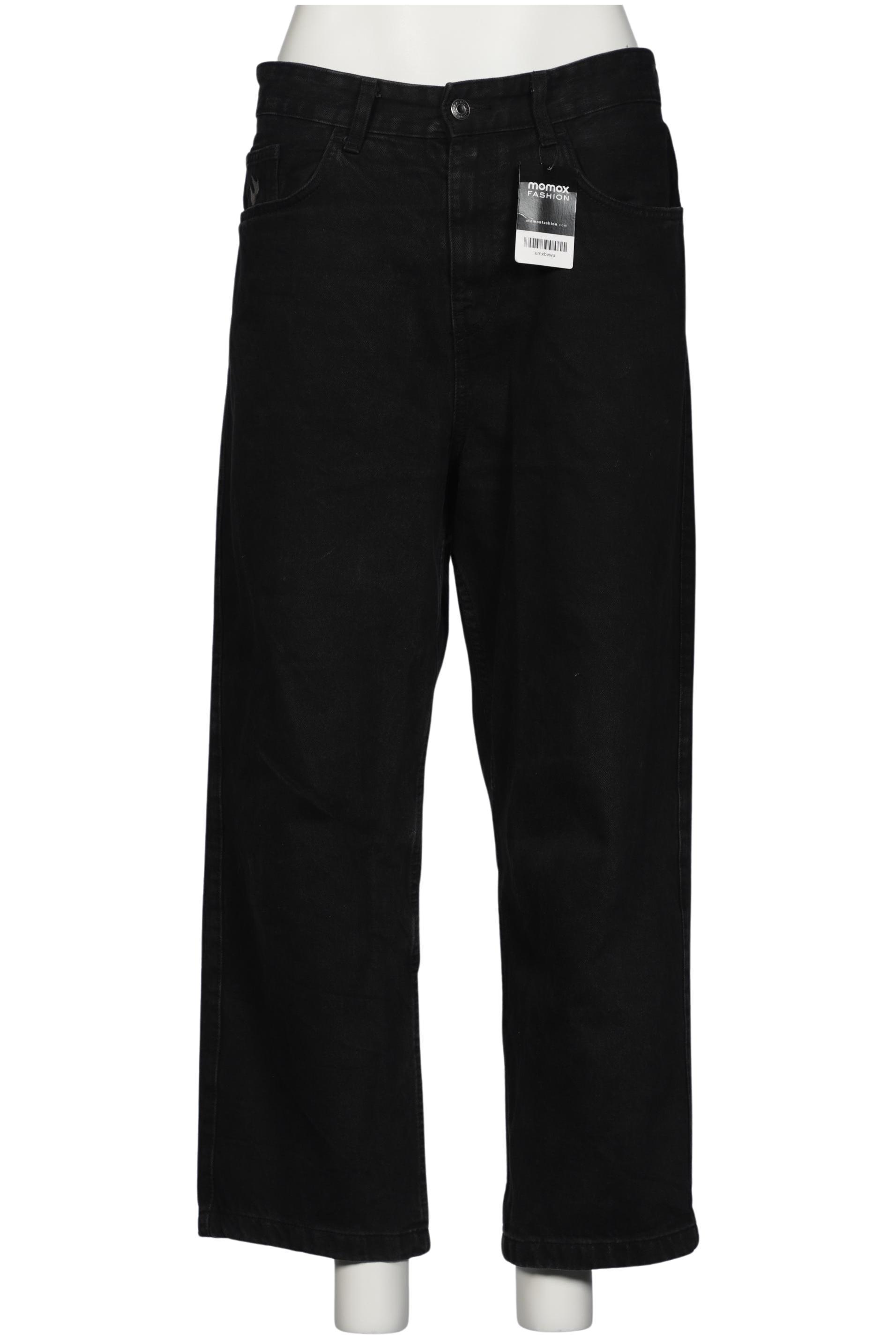 

bershka Damen Jeans, schwarz, Gr. 44