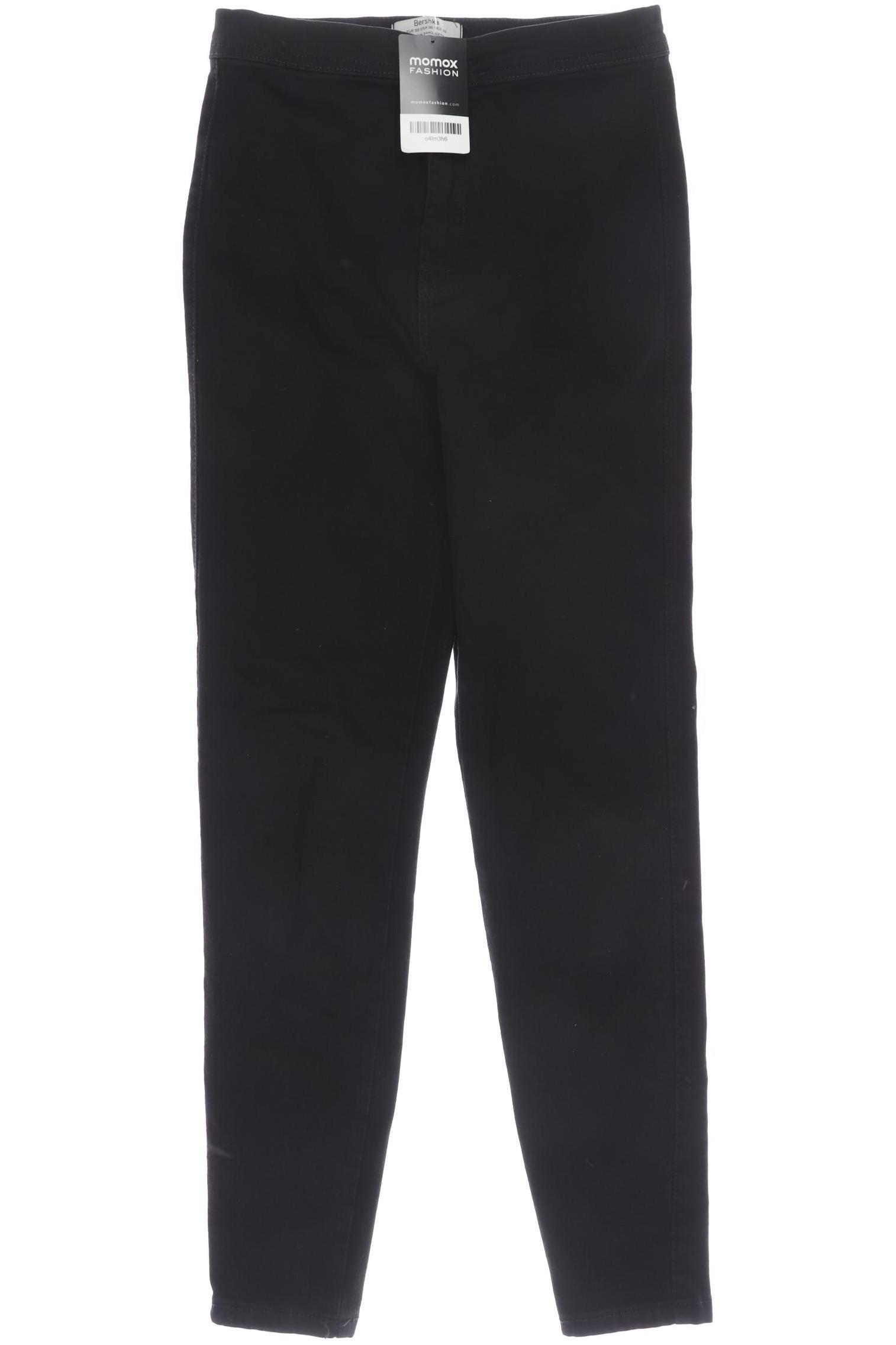 

bershka Damen Jeans, schwarz, Gr. 38