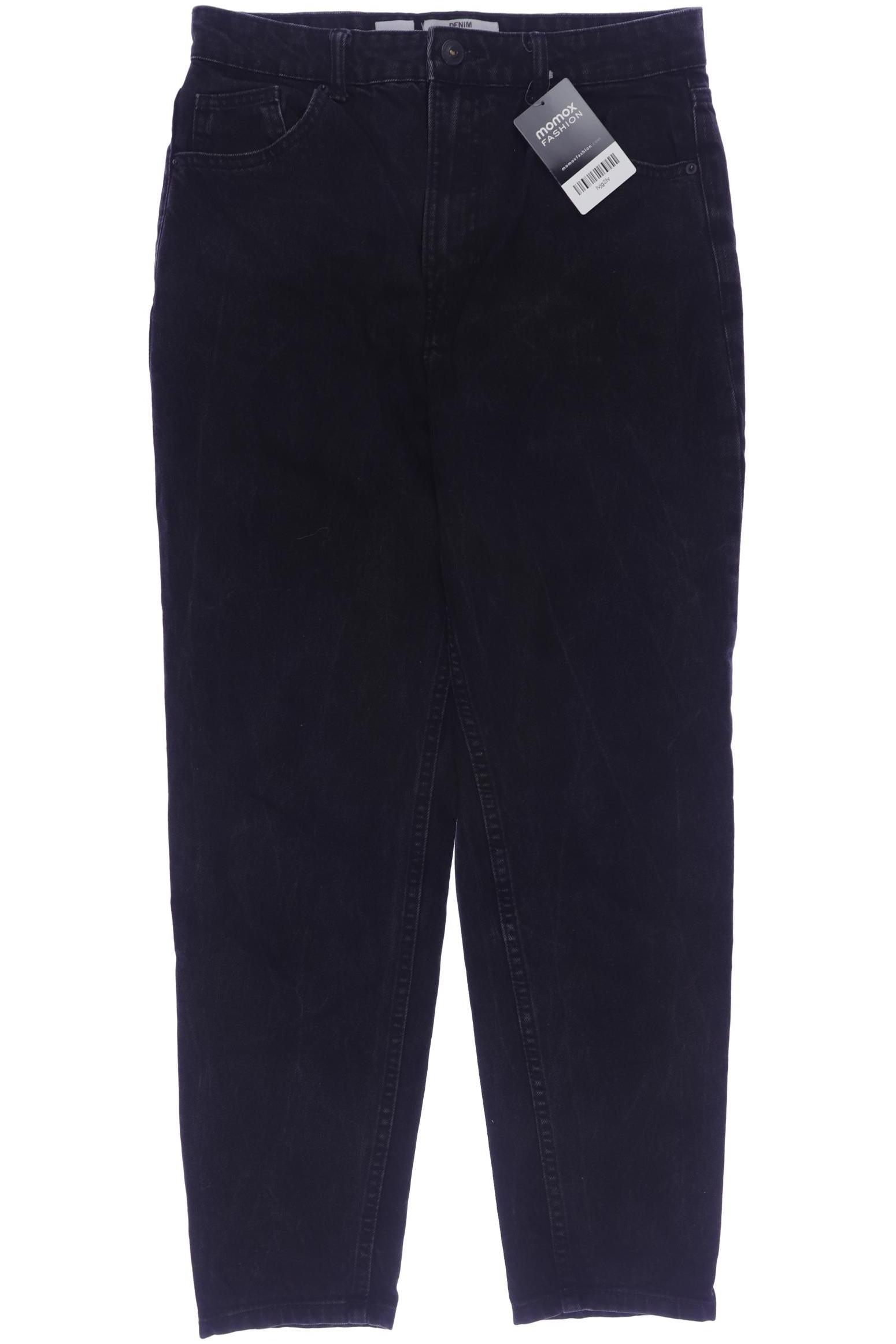 

bershka Damen Jeans, schwarz, Gr. 38