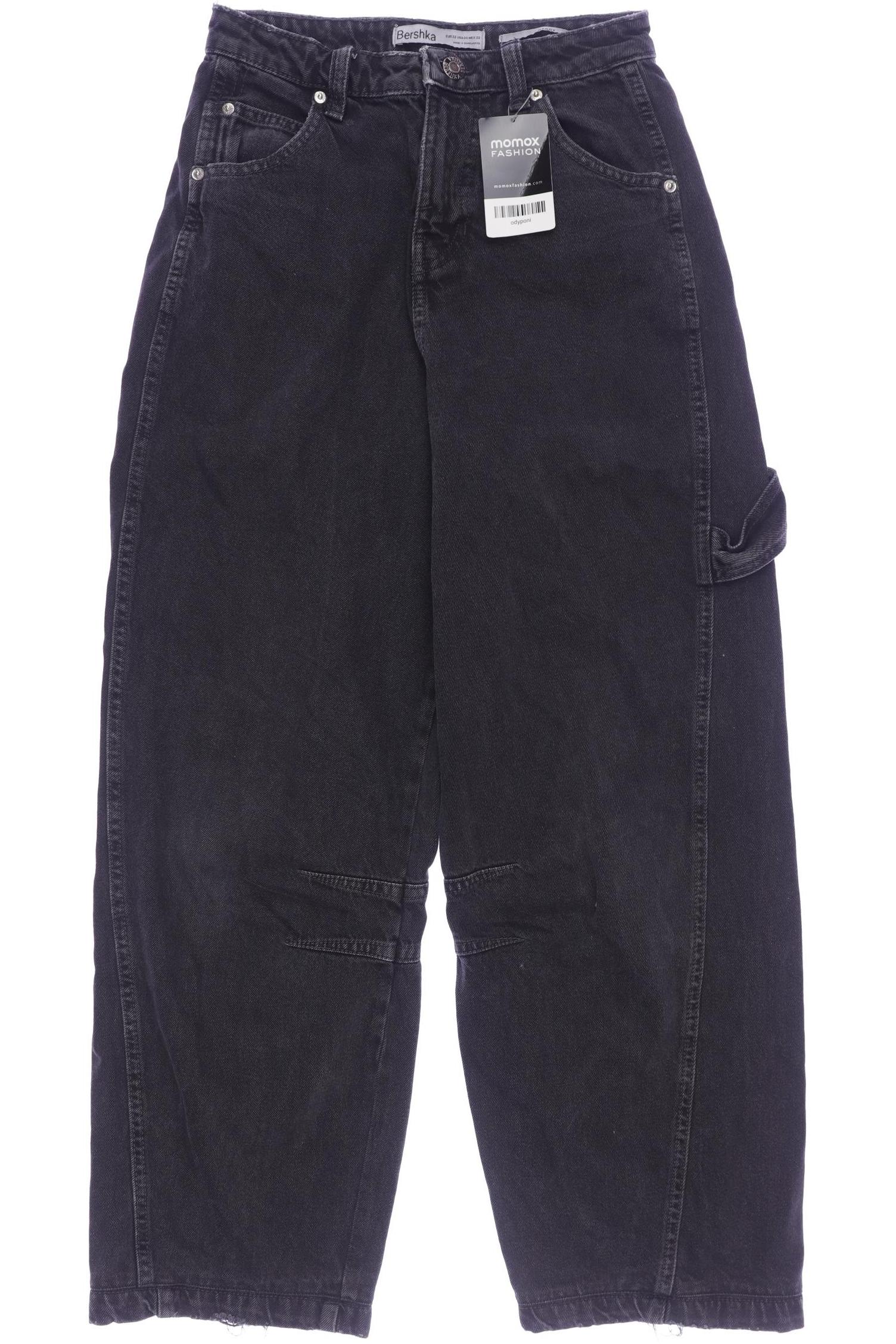 

bershka Damen Jeans, schwarz, Gr. 32