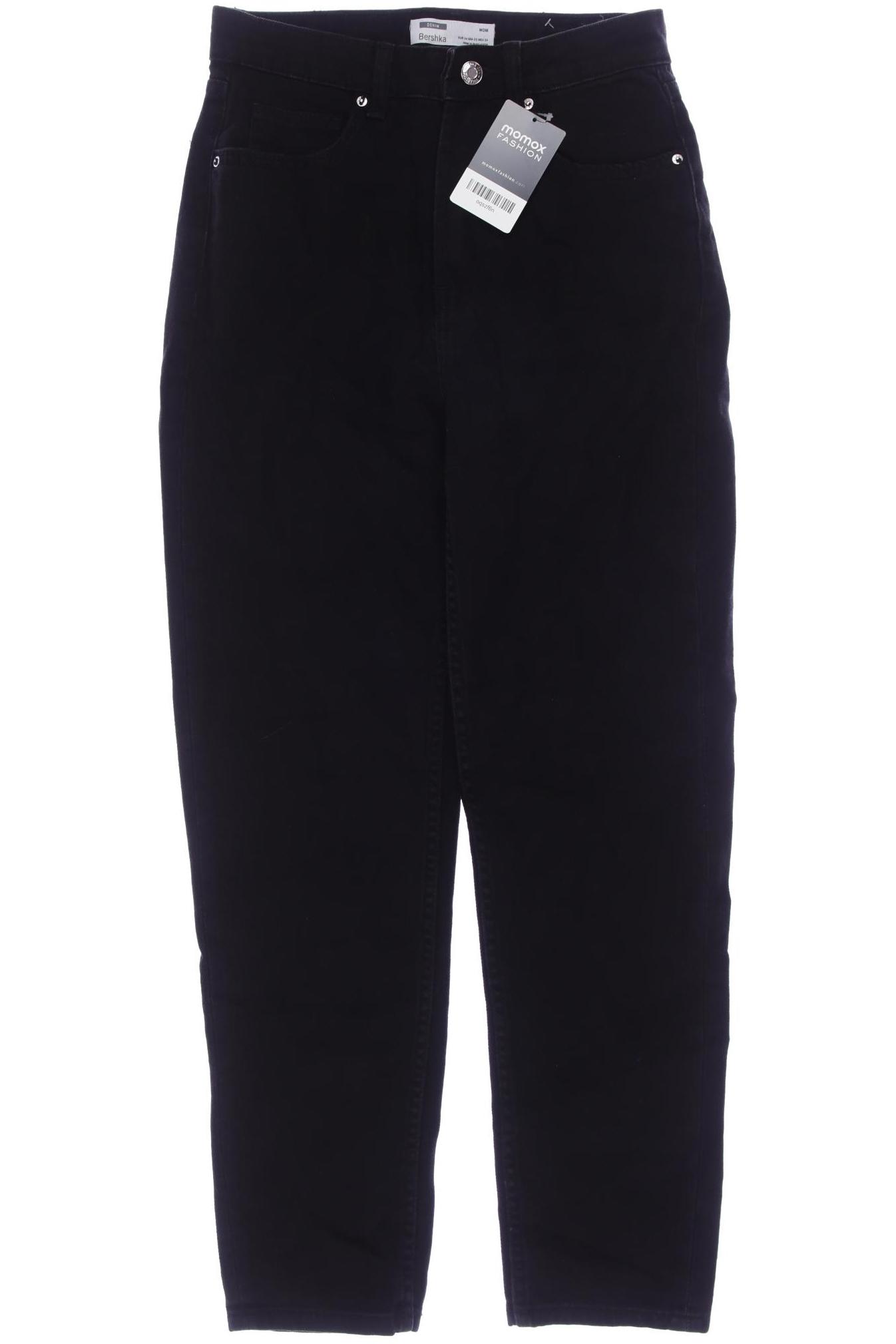 

bershka Damen Jeans, schwarz, Gr. 34